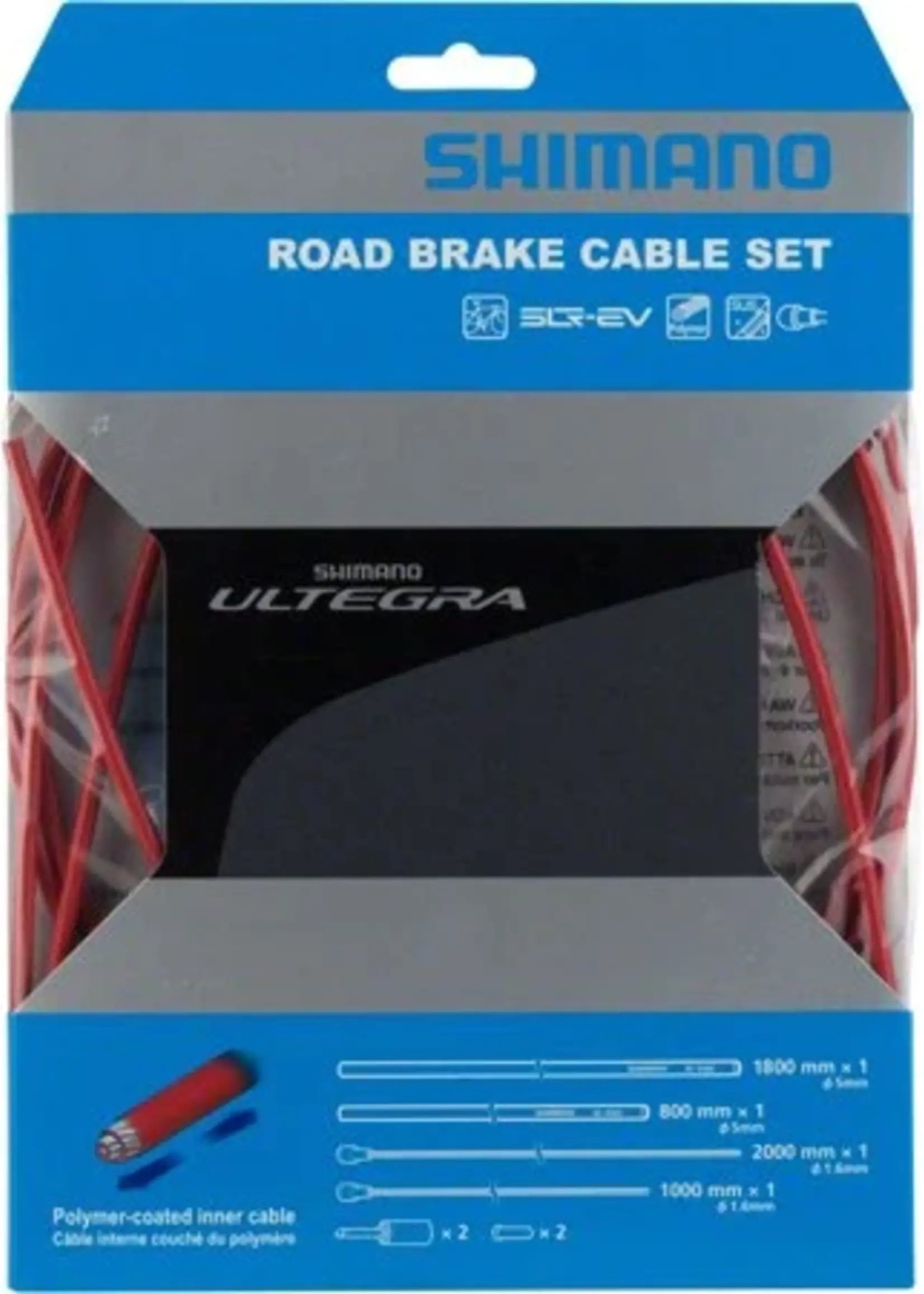 Shimano JUEGO CABLES FRENO POLIMERO/FORROS ULTEGRA RJO