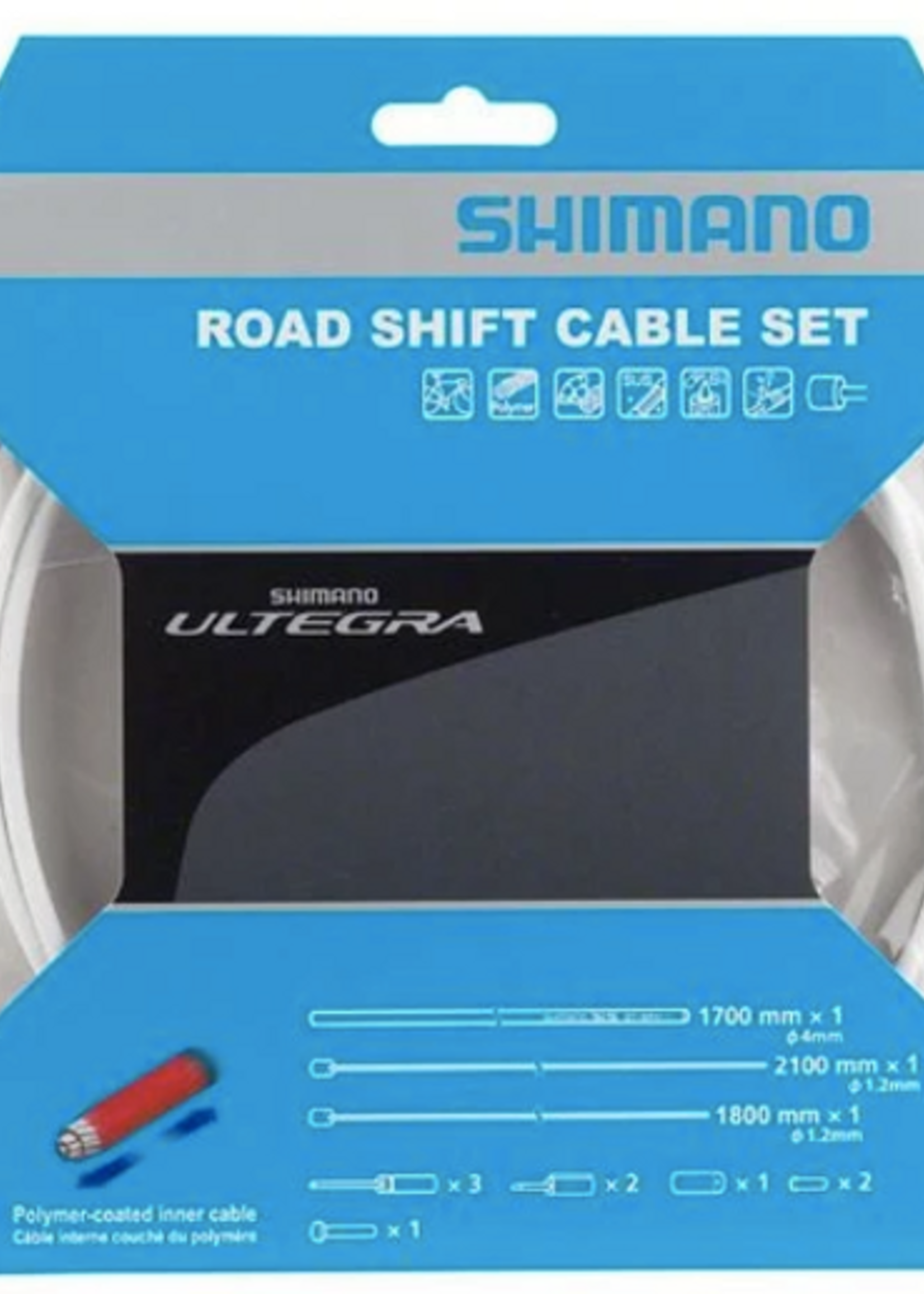 Shimano JUEGO CABLES FRENO POLIMERO.FORROS ULTEGRA BCO