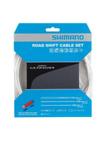 Shimano JUEGO CABLES FRENO POLIMERO/FORROS RUTA BLANCOS