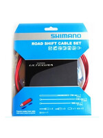 Shimano JUEGO CABLES POLIMERO/FORROS RUTA ROJOS