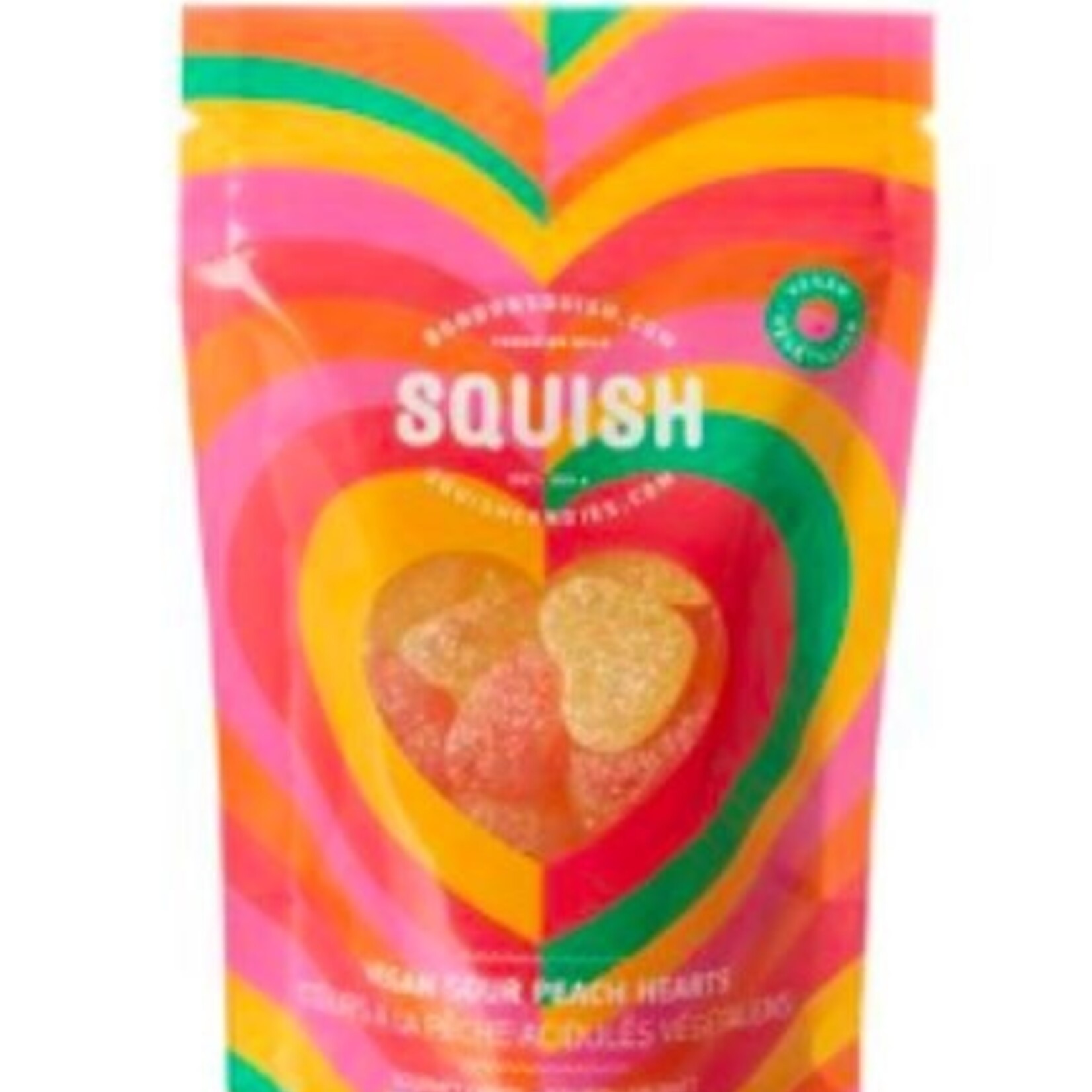 Squish VEGAN SOUR PEACH HEARTS 120g