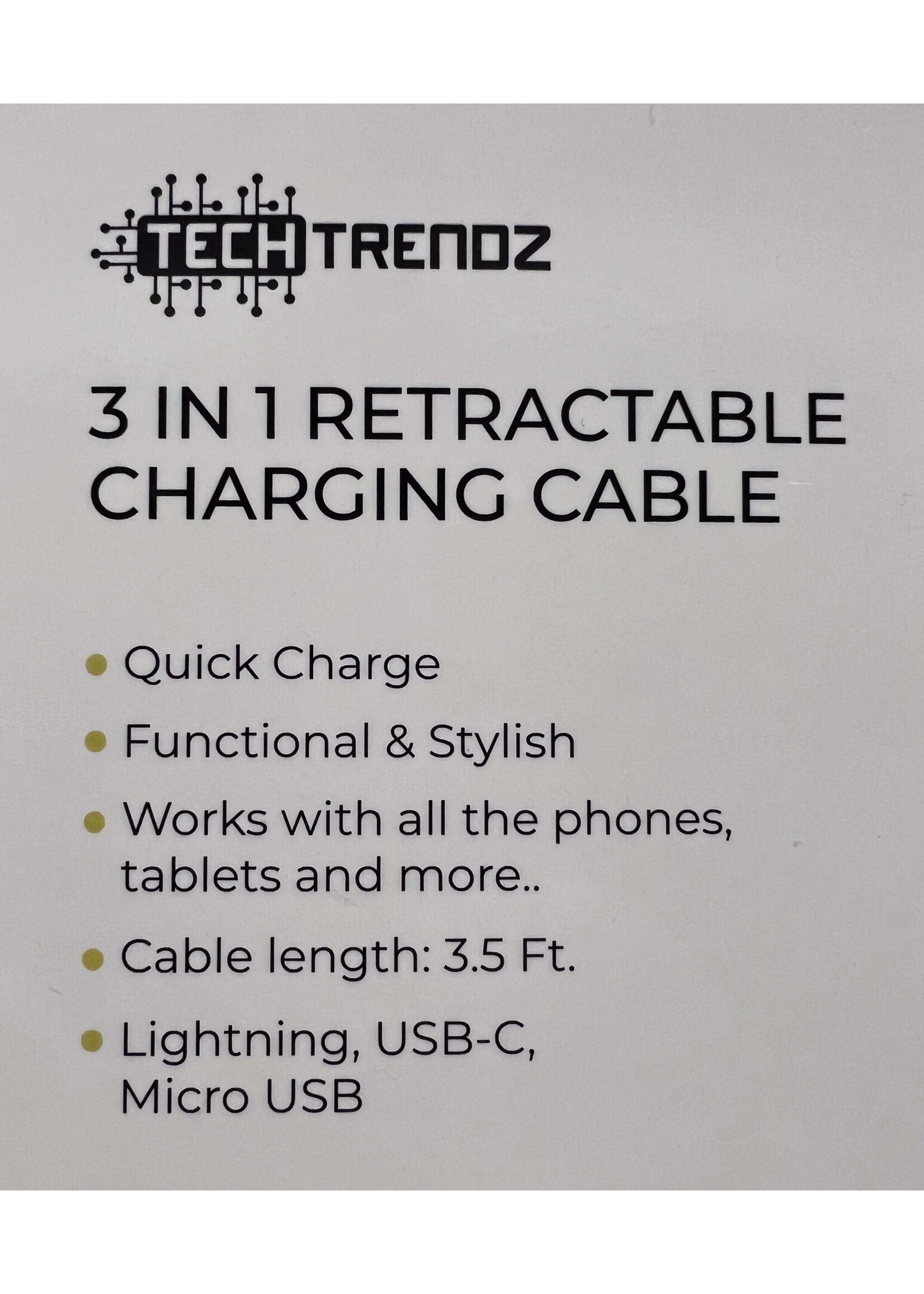 Trendz 3in1 Retractable Charger