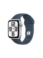Apple Apple Watch SE GPS 40mm Silver Aluminum Case with Storm Blue Sport Band M/L (September 2023)