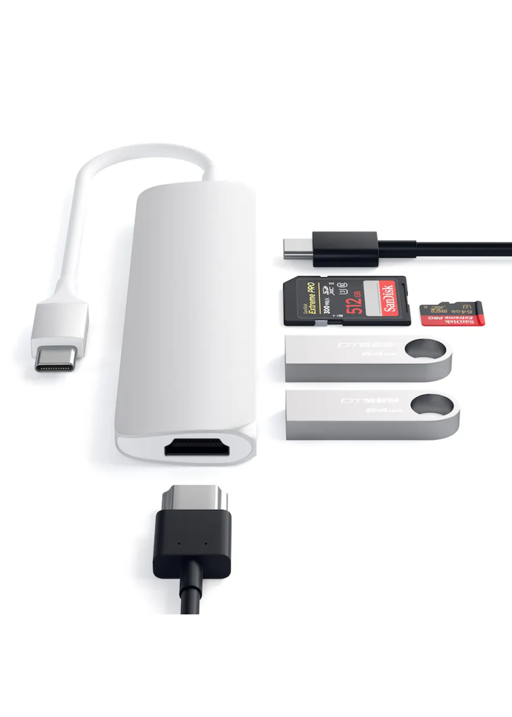 Satechi Satechi Slim Multiport V2 - Silver