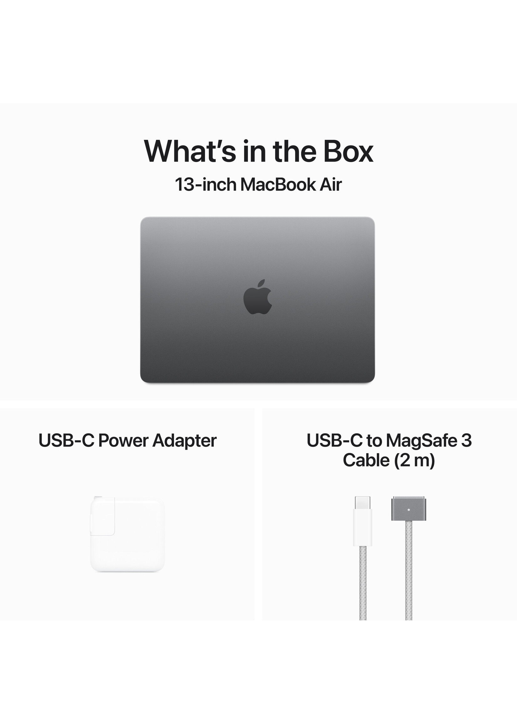 Apple 13-inch MacBook Air: Apple M3 chip with 8-core CPU and 10-core GPU, 512GB, 16GB Memory - Space Gray (March 2024)