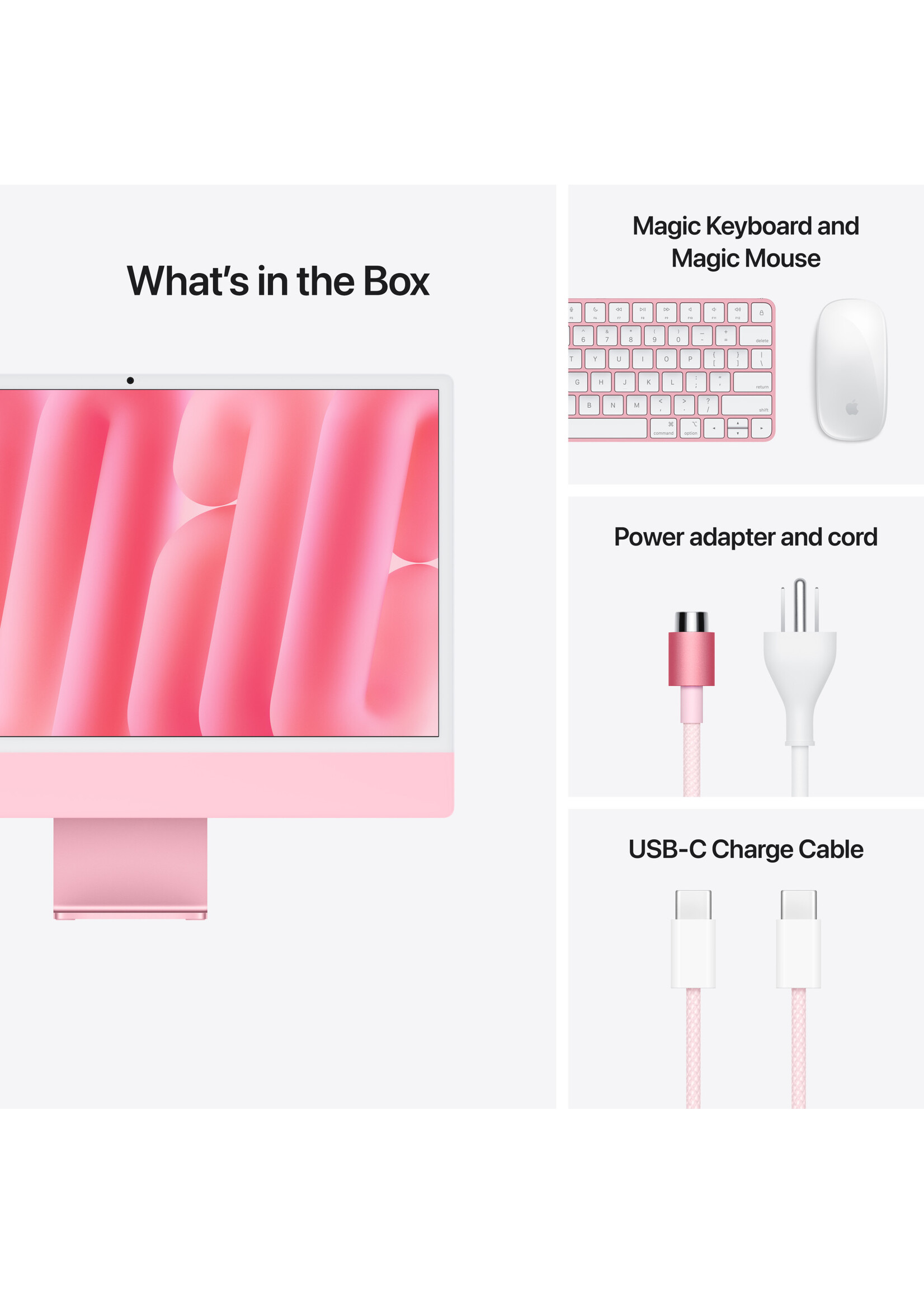 Apple 24-inch iMac: Apple M4 chip 8-core CPU 8-core GPU 16GB/256GB - Pink