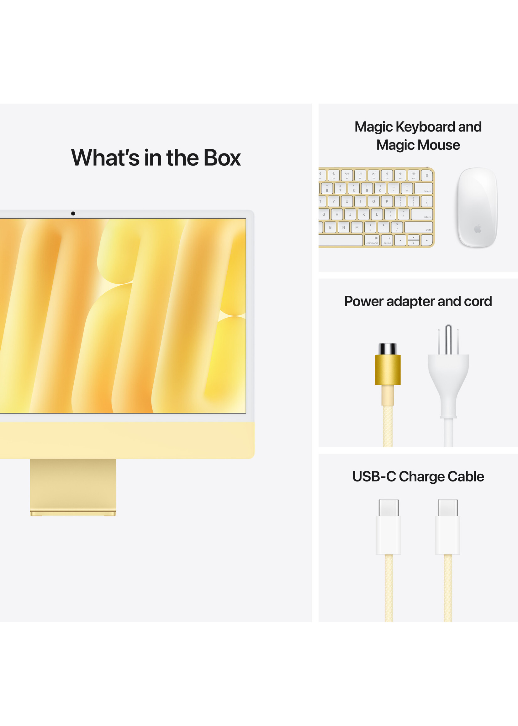 Apple 24-inch iMac: Apple M4 chip 8-core CPU 8-core GPU 16GB/256GB - Yellow