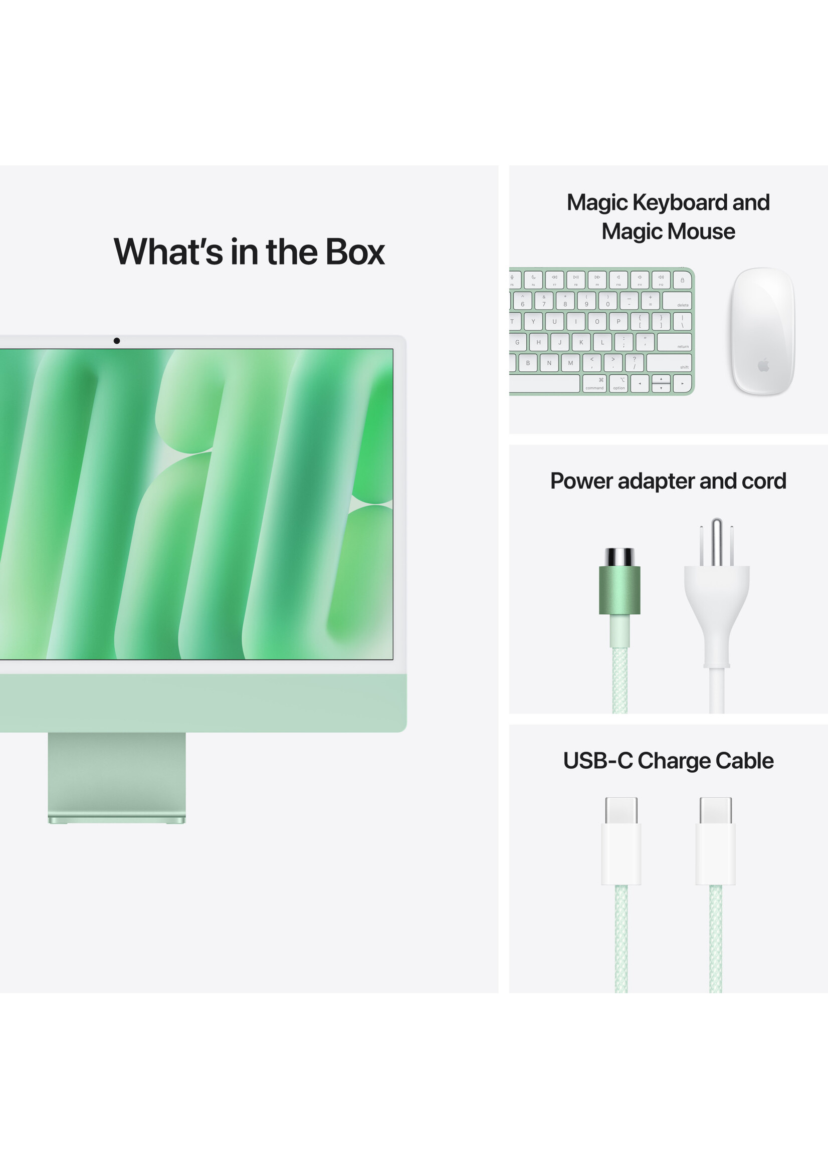 Apple 24-inch iMac: Apple M4 chip 8-core CPU 8-core GPU 16GB/256GB - Green