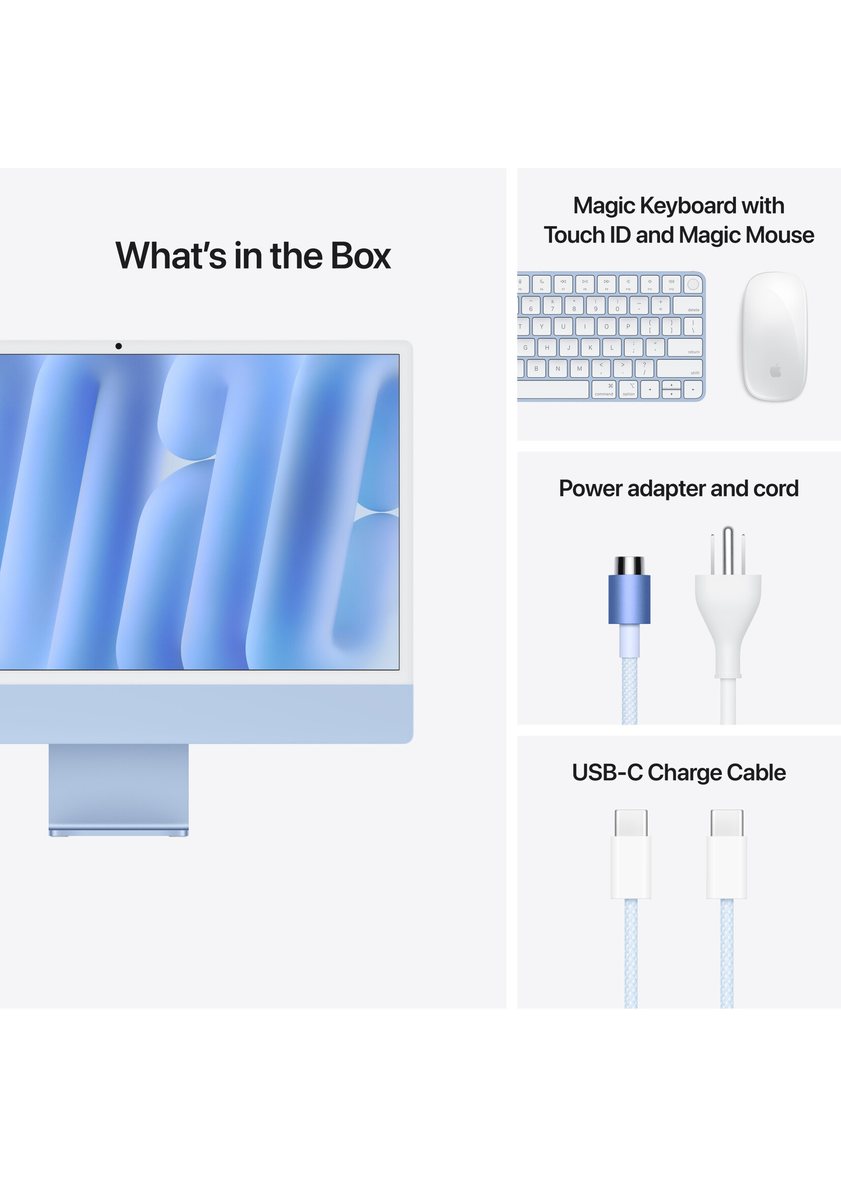 Apple 24-inch iMac: Apple M4 chip 10-core CPU 10-core GPU 16GB/256GB - Blue