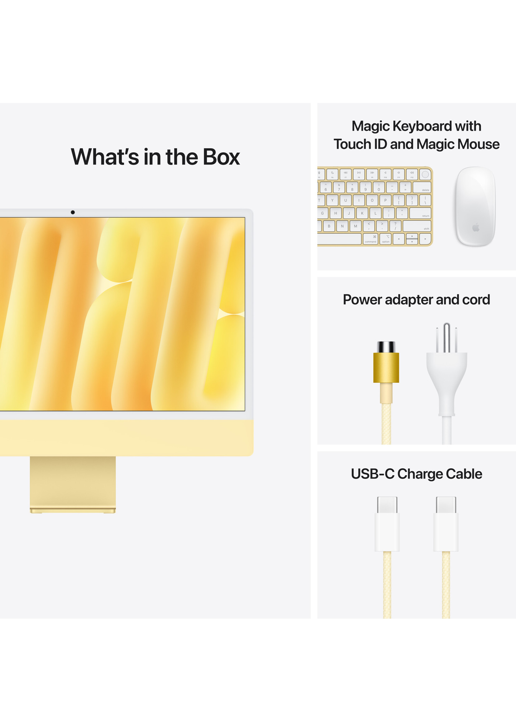 Apple 24-inch iMac: Apple M4 chip 10-core CPU 10-core GPU 16GB/256GB - Yellow