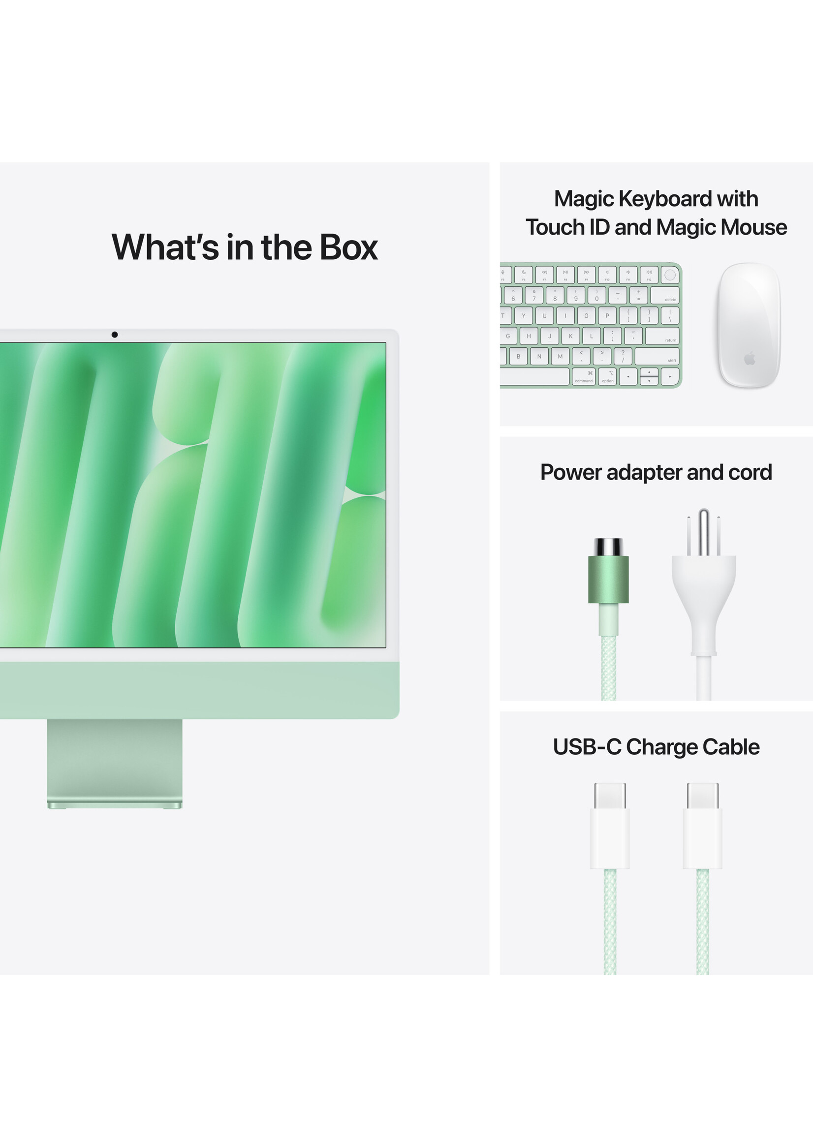 Apple 24-inch iMac: Apple M4 chip 10-core CPU 10-core GPU 16GB/512GB - Green