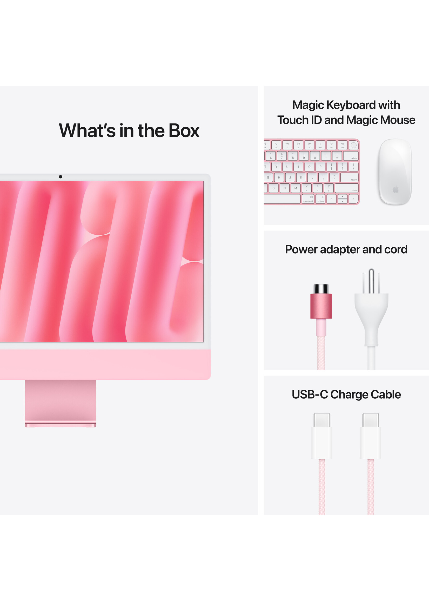 Apple 24-inch iMac: Apple M4 chip 10-core CPU 10-core GPU 16GB/512GB - Pink
