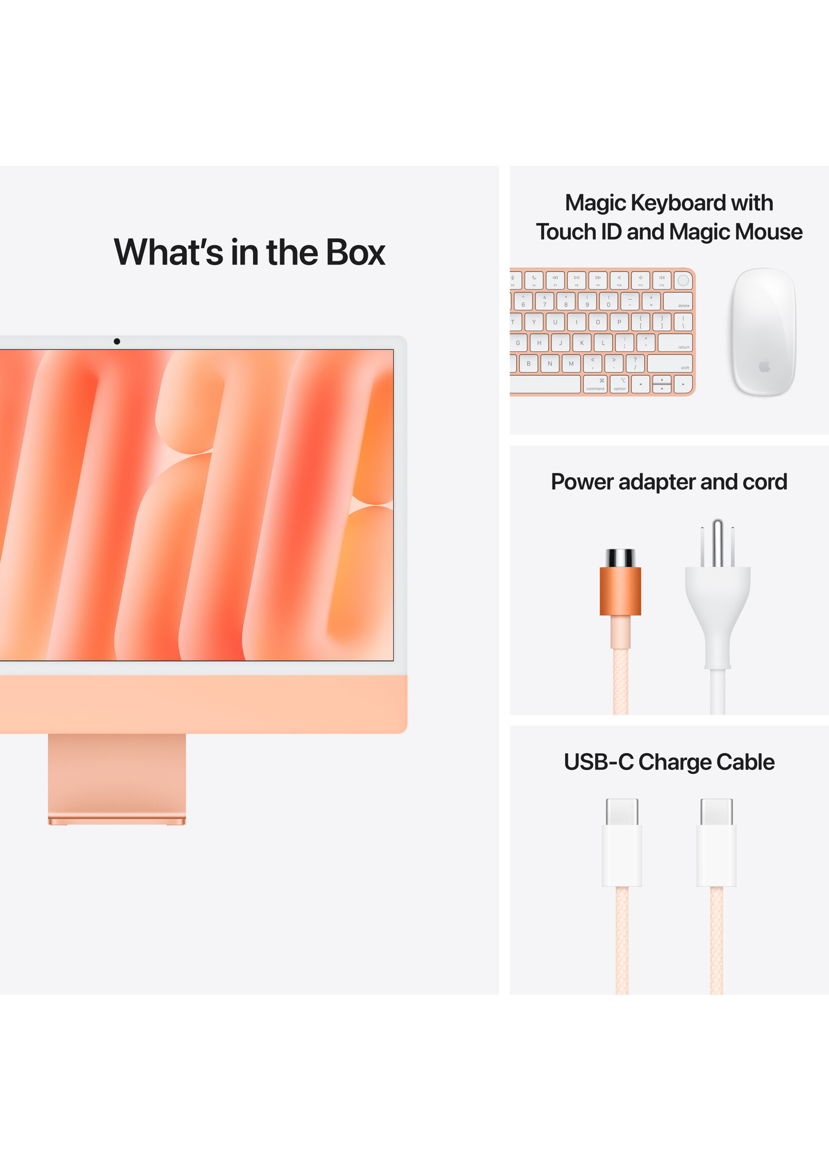Apple 24-inch iMac: Apple M4 chip 10-core CPU 10-core GPU 16GB/512GB - Orange
