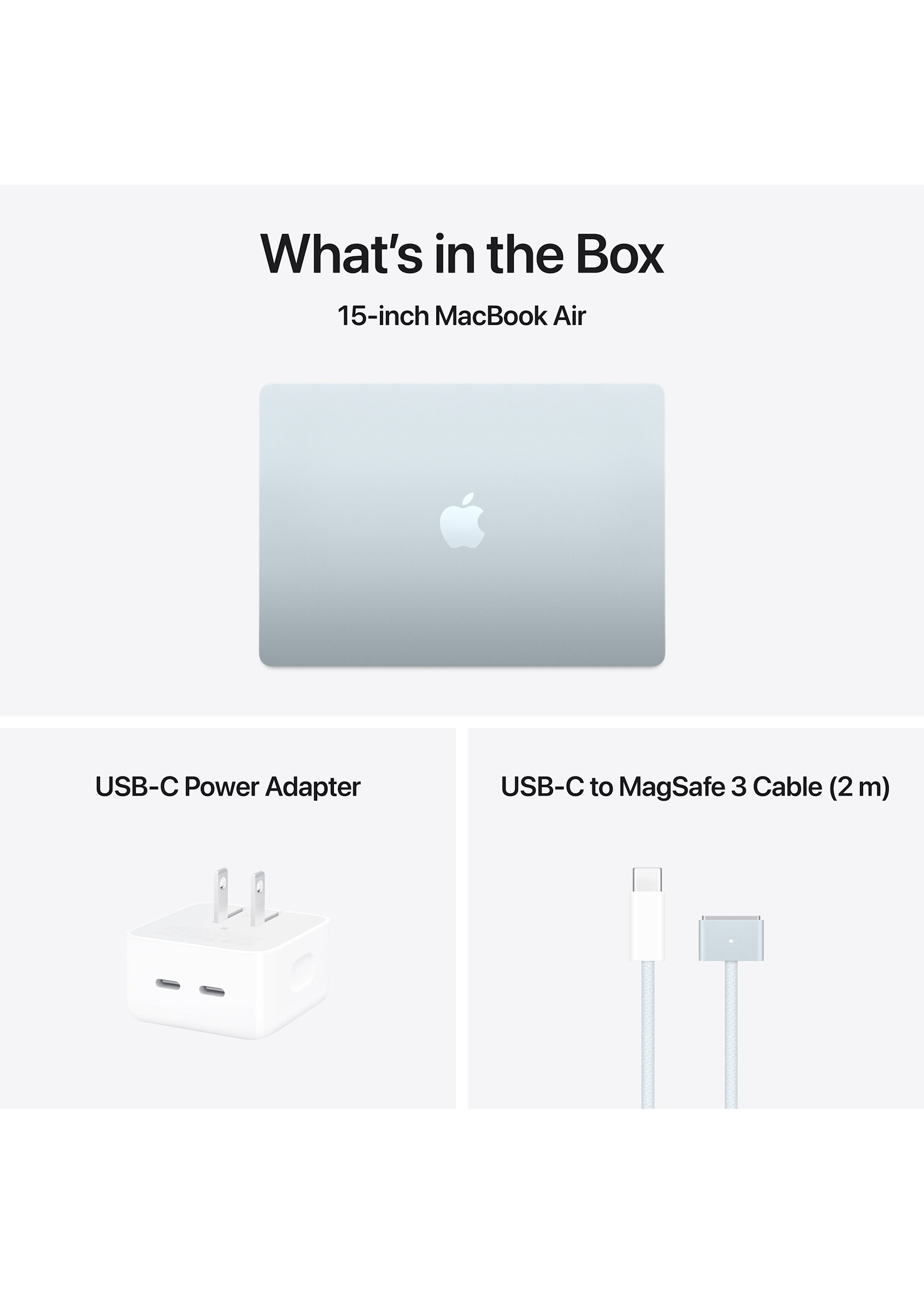 Apple 15-inch MacBook Air: Apple M4 Chip with 10-core CPU and 10-core GPU, 16GB/256GB - Sky Blue (March 2025)