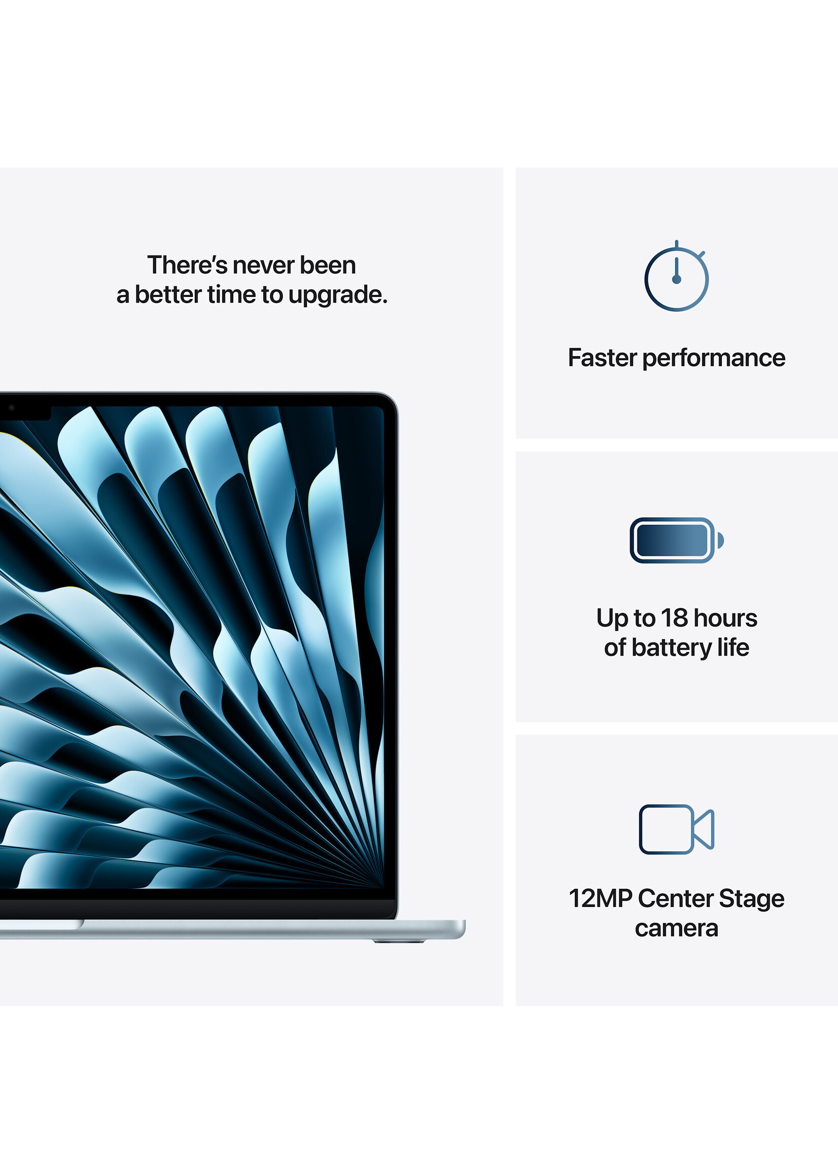 Apple 15-inch MacBook Air: Apple M4 Chip with 10-core CPU and 10-core GPU, 16GB/256GB - Sky Blue (March 2025)