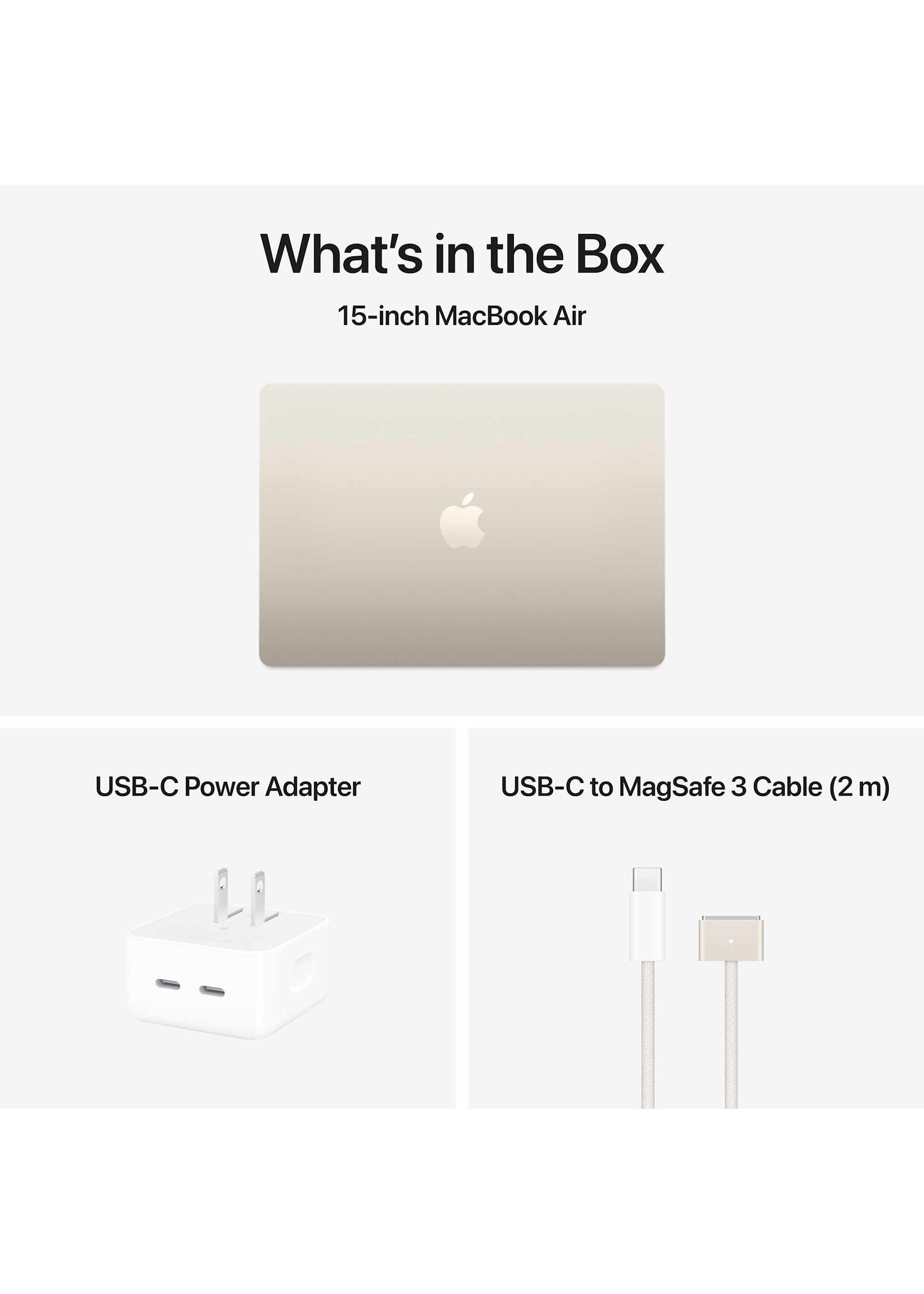 Apple 15-inch MacBook Air: Apple M4 Chip with 10-core CPU and 10-core GPU, 16GB/512GB - Starlight (March 2025)
