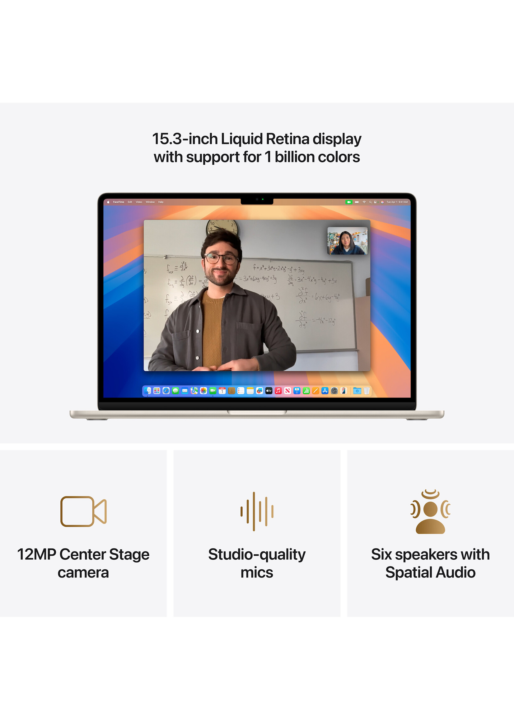 Apple 15-inch MacBook Air: Apple M4 Chip with 10-core CPU and 10-core GPU, 16GB/512GB - Starlight (March 2025)