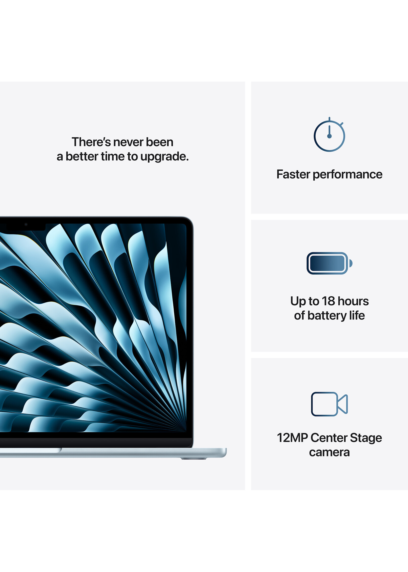 Apple 13-inch MacBook Air: Apple M4 chip with 10-core CPU and 8-core GPU, 16GB/256GB - Sky Blue (March 2025)