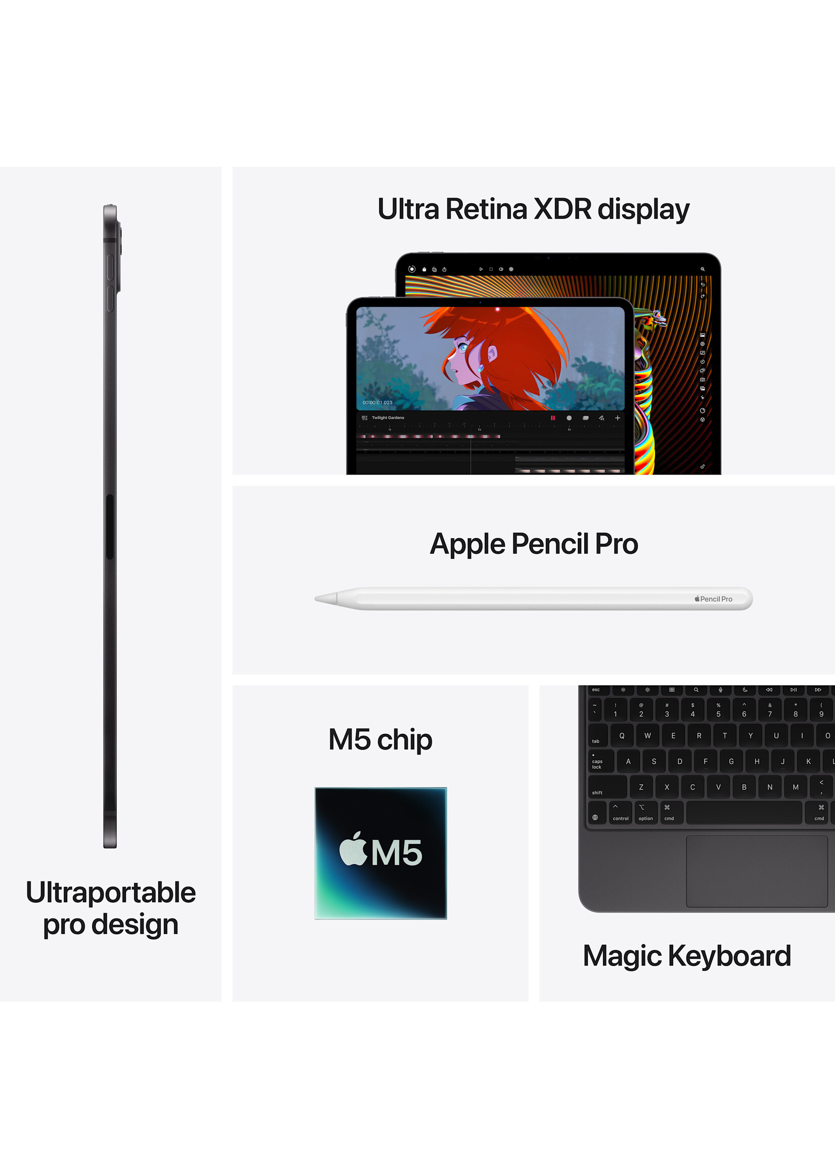 Apple 11-inch iPad Pro M5 Wi-Fi 1TB Nano-Texture Glass - Space Black (Oct 2025)