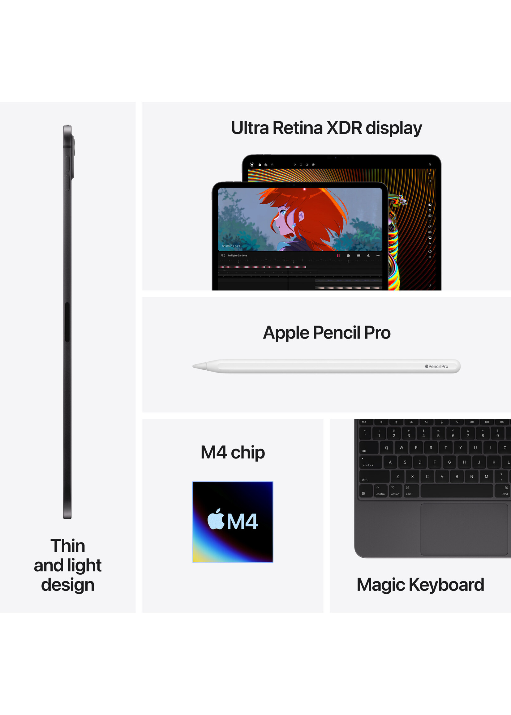 Apple 11-inch iPad Pro M4 Wi-Fi 256GB - Space Black (May 2024) - DISCONTINUED