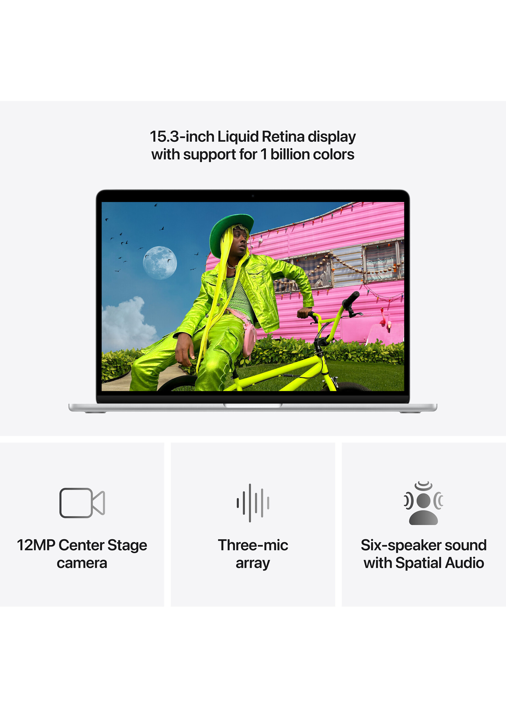 Apple 15-inch MacBook Air: Apple M5 Chip with 10-core CPU and 10-core GPU, 16GB/512GB - Silver (March 2026)