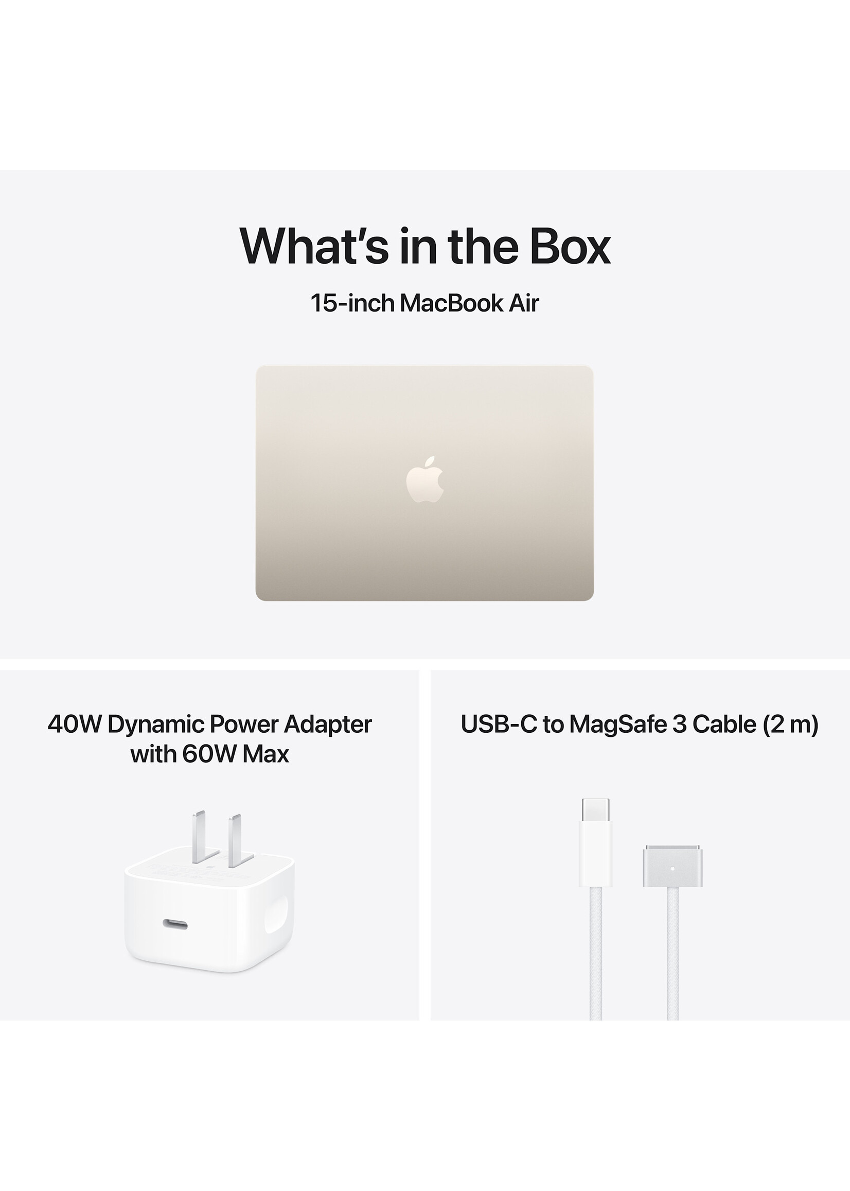 Apple 15-inch MacBook Air: Apple M5 Chip with 10-core CPU and 10-core GPU, 16GB/1TB - Starlight (March 2026)