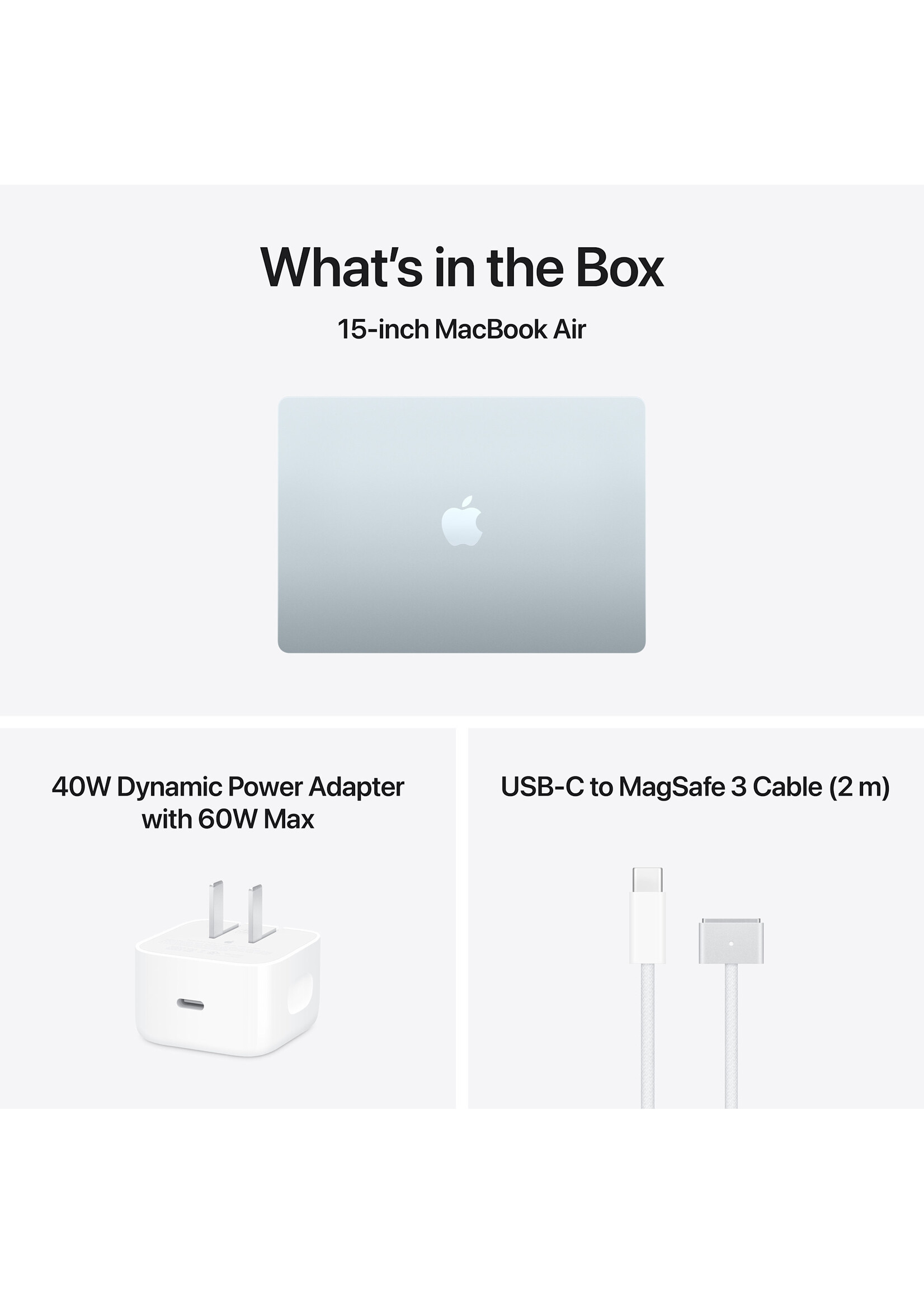 Apple 15-inch MacBook Air: Apple M5 Chip with 10-core CPU and 10-core GPU, 16GB/512GB - Sky Blue (March 2026)