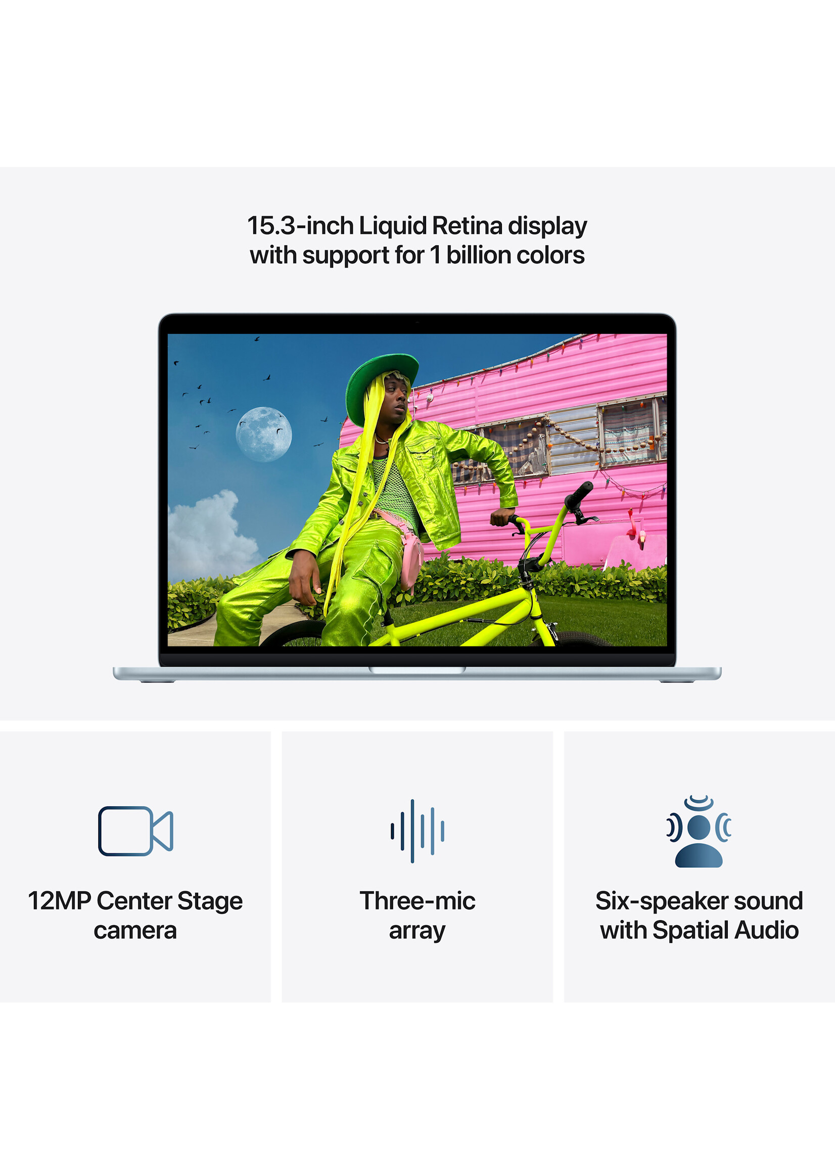 Apple 15-inch MacBook Air: Apple M5 Chip with 10-core CPU and 10-core GPU, 16GB/1TB - Sky Blue (March 2026)