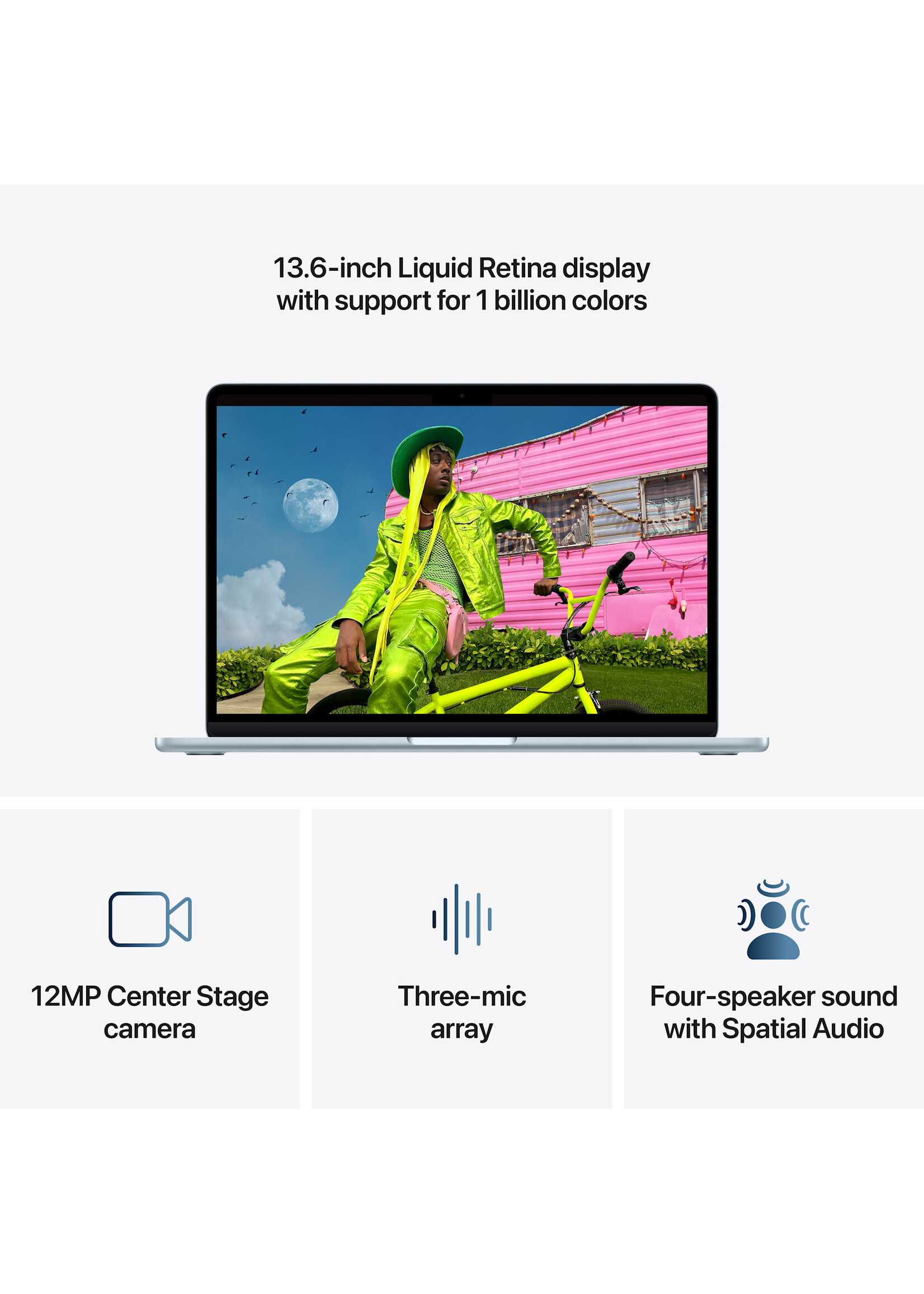 Apple 13-inch MacBook Air: Apple M5 chip with 10-core CPU and 8-core GPU, 16GB/512GB -Sky Blue (March 2026)