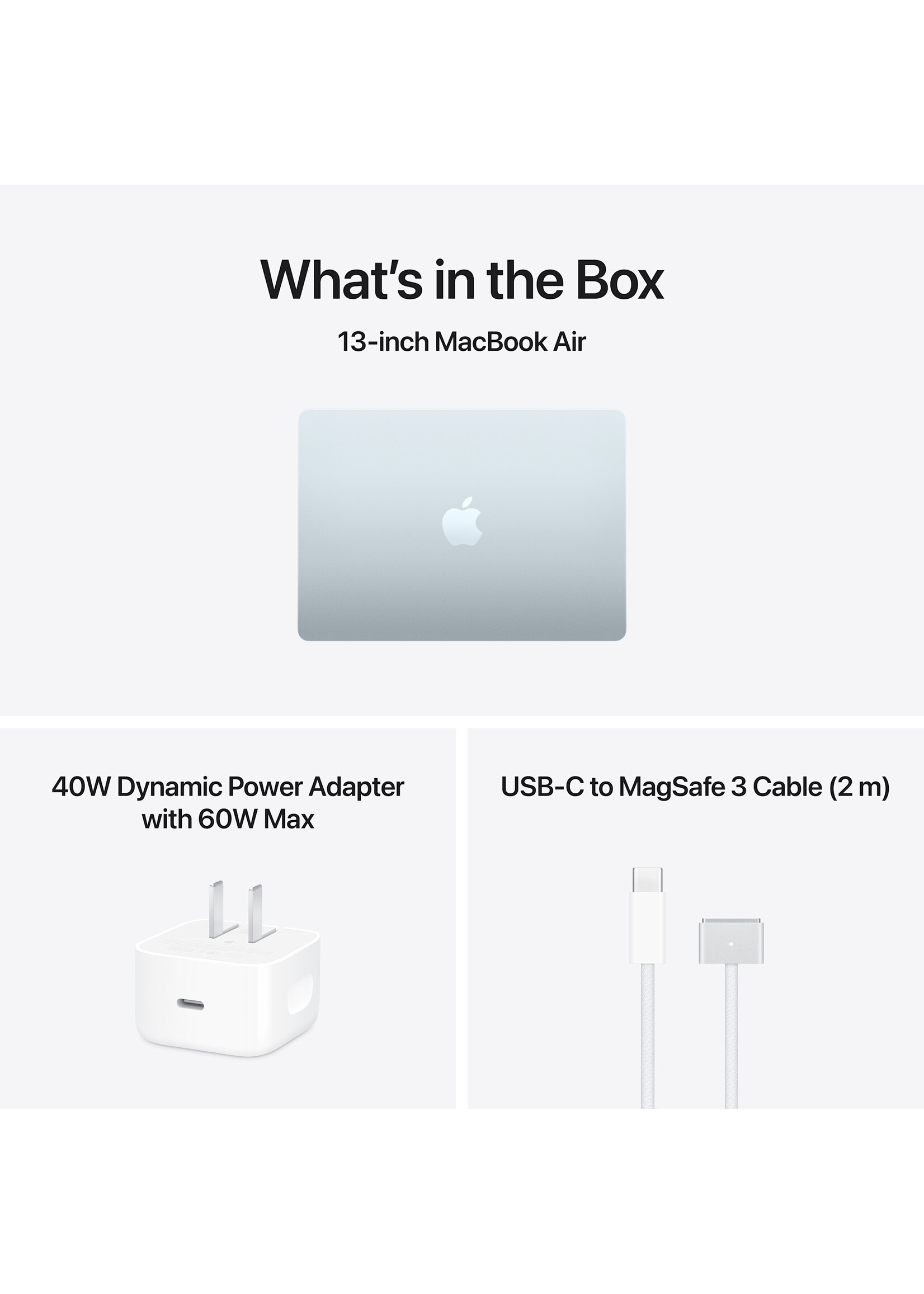 Apple 13-inch MacBook Air: Apple M5 chip with 10-core CPU and 10-core GPU, 16GB/1TB - Sky Blue (March 2026)