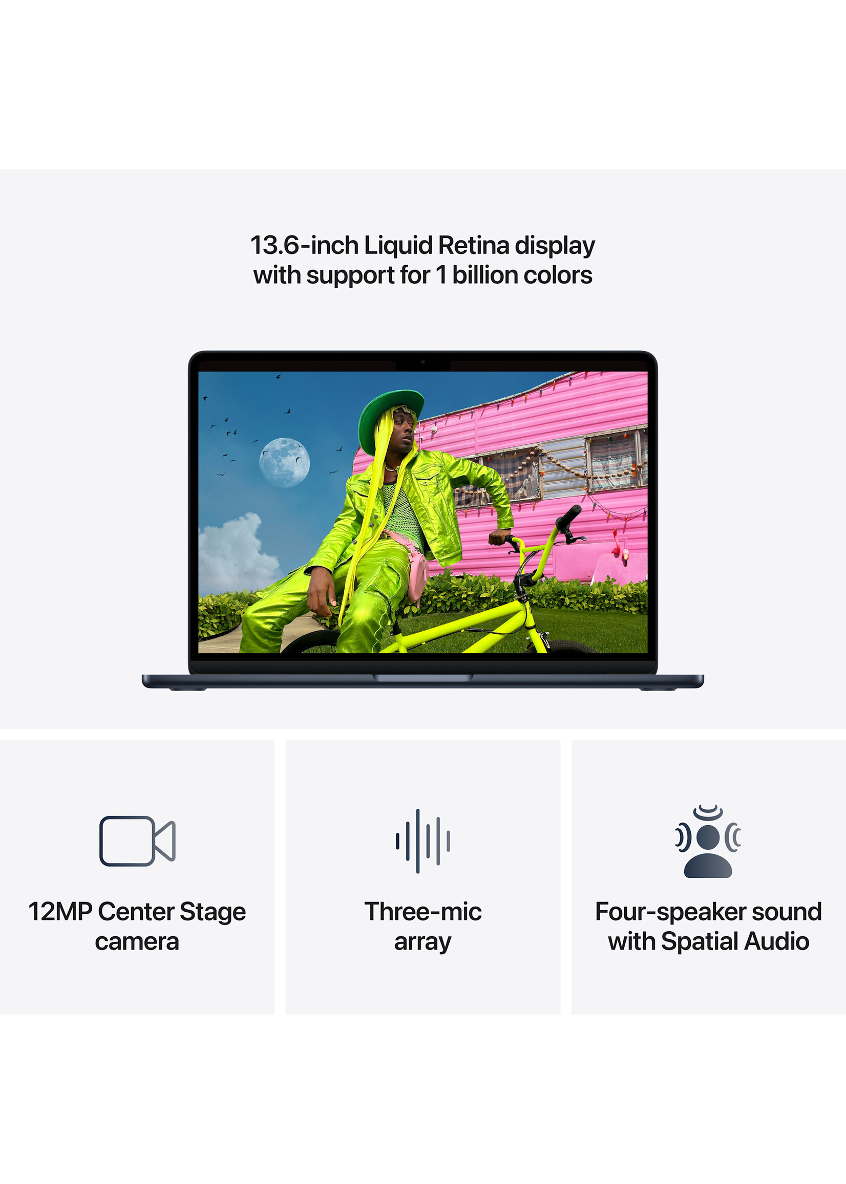 Apple 13-inch MacBook Air: Apple M5 chip with 10-core CPU and 10-core GPU, 16GB/1TB - Midnight (March 2026)