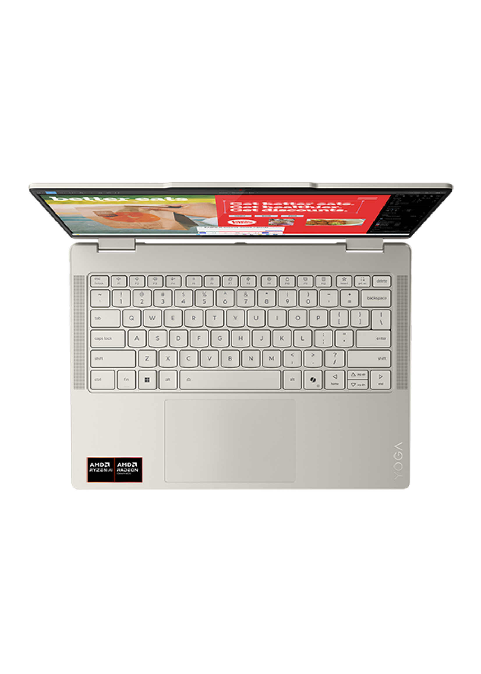 Lenovo Yoga 7 2n1 AMD5/16GB/1TB w/ 4-Year + AD - Seashell
