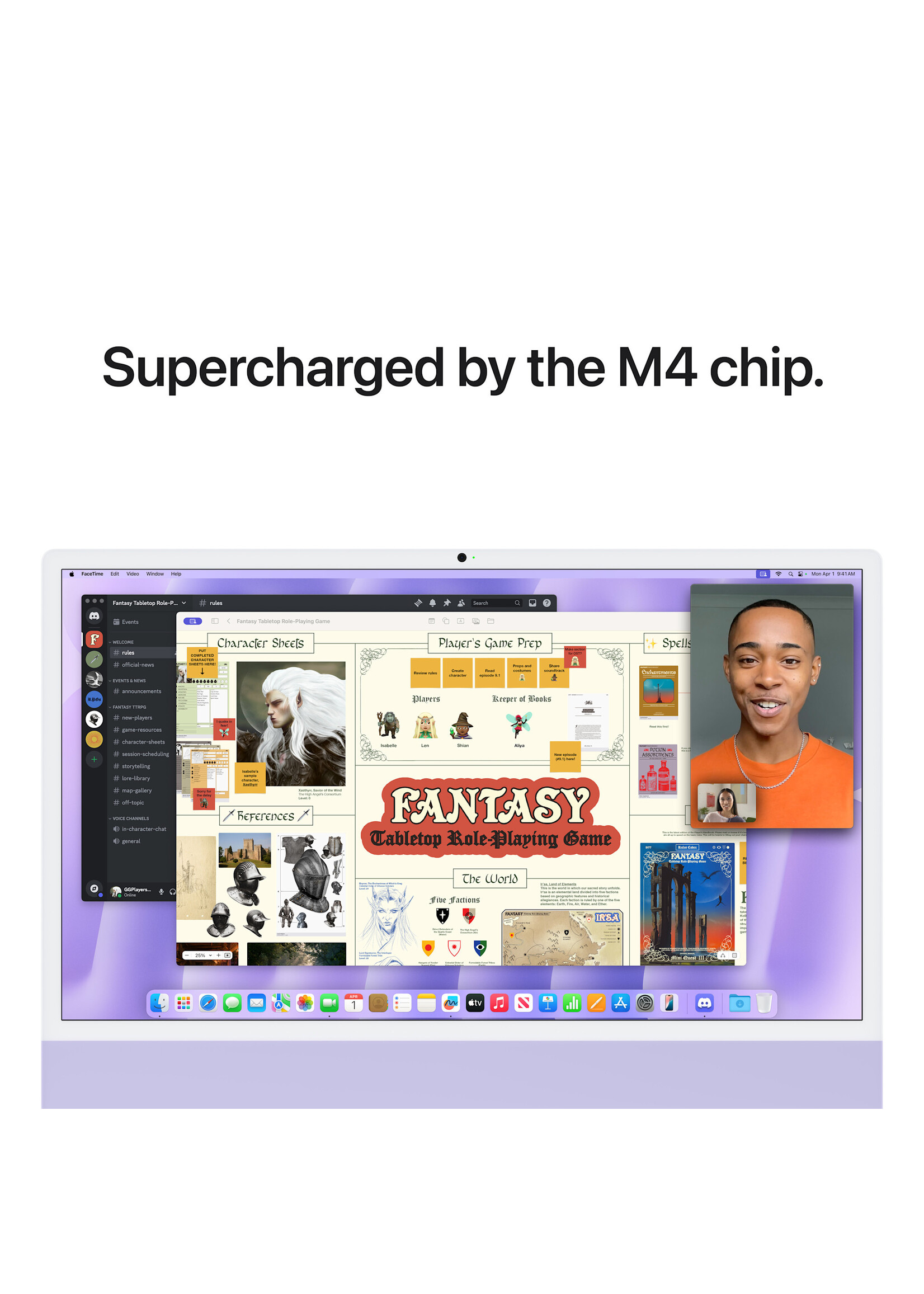 Apple 24-inch iMac: Apple M4 chip 10-core CPU 10-core GPU 32GB/512GB - Purple w/ Magic Trackpad and Numeric Keypad