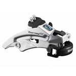 Shimano, Tourney FD-TX800-TS3, Front derailleur, 7-8 speeds, Top swing, Dual pull, Multi clamp, Triple, 63-66°