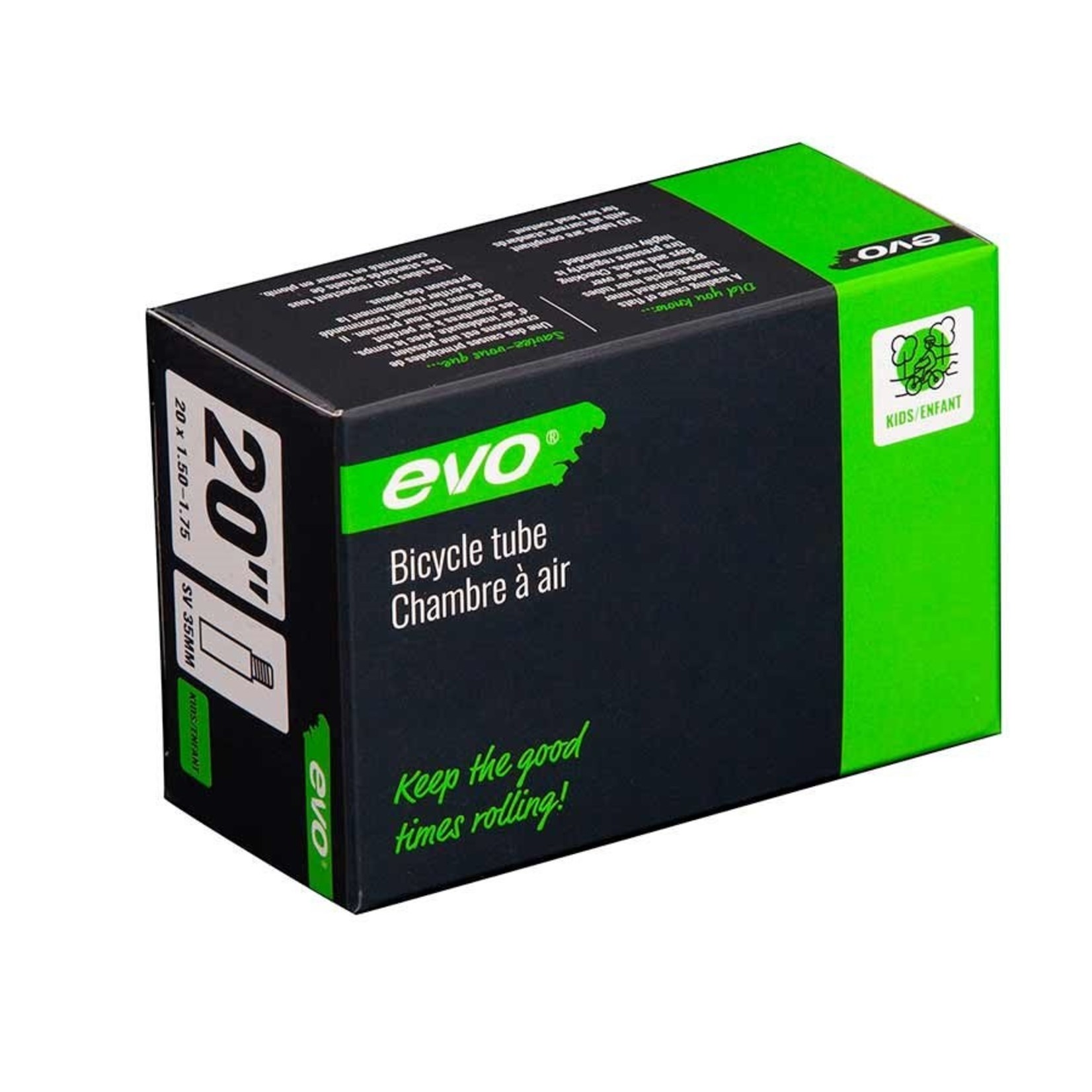 EVO EVO, SV, Tube, Schrader, Length: 48mm, 20'', 1.50-1.75