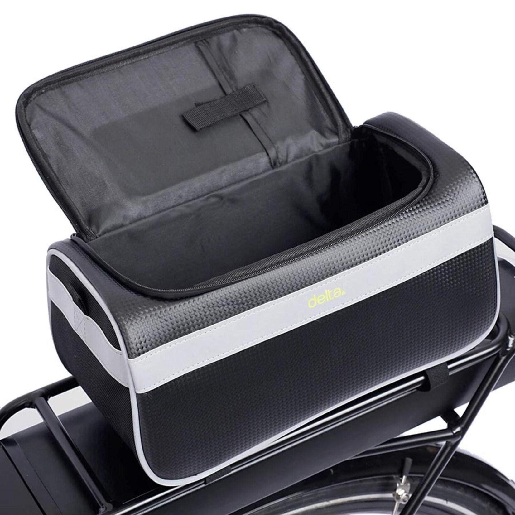 Delta, Hybrid Handlebar/Trunk Pack, Handlebar Bag, 6.75L, Black and silver