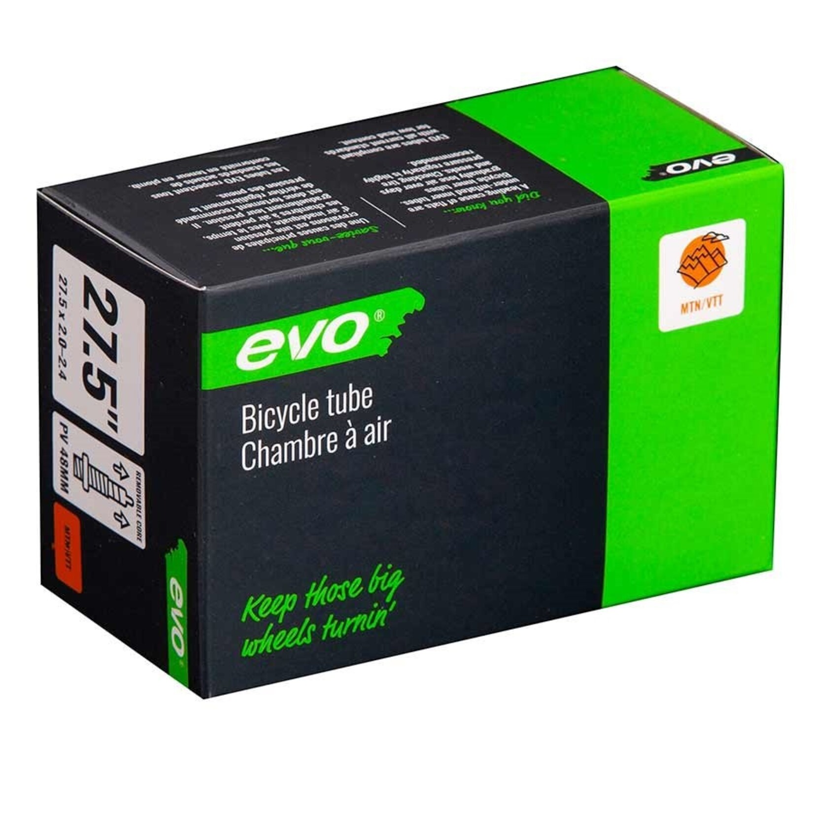 EVO EVO, Presta, Tube, Length: 48mm, 27.5'', 2.00-2.40