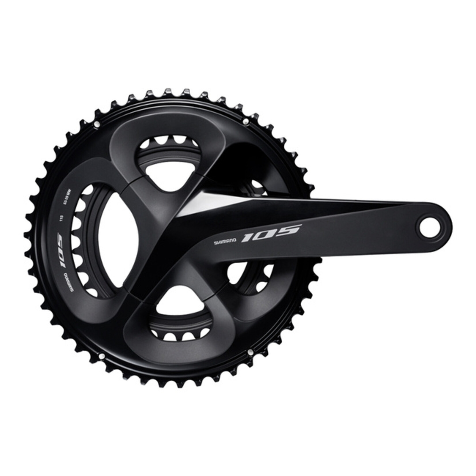SHIMANO Shimano, 105 FC-R7000, Crankset, Speed: 11, Spindle: 24mm, BCD: 110, 34/50, Hollowtech II, 172.5mm, Black, Road Disc