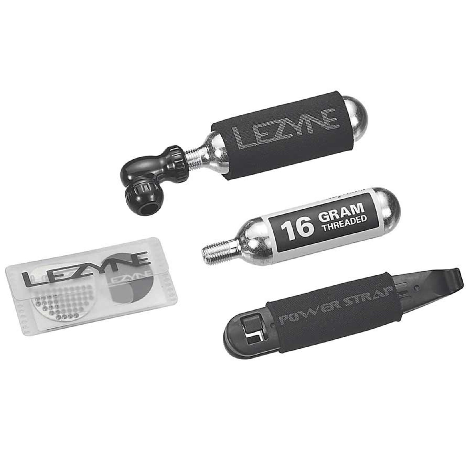 LEZYNE Lezyne CO2 Repair Kit, Inflator, Threaded, Presta, Schrader, 2x16g