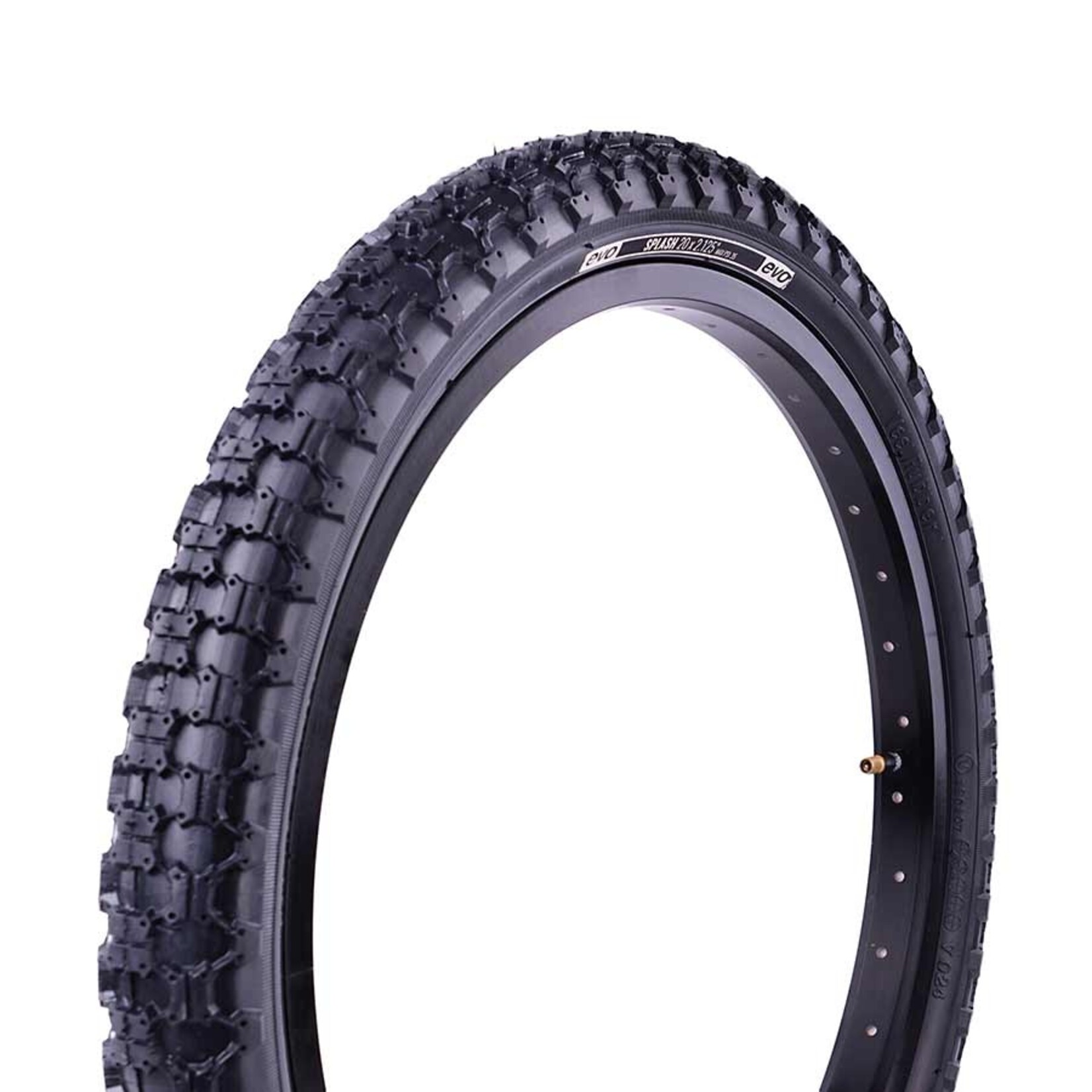 EVO EVO, Splash, Tire, 12''x2-1/4, Wire, Clincher, Black