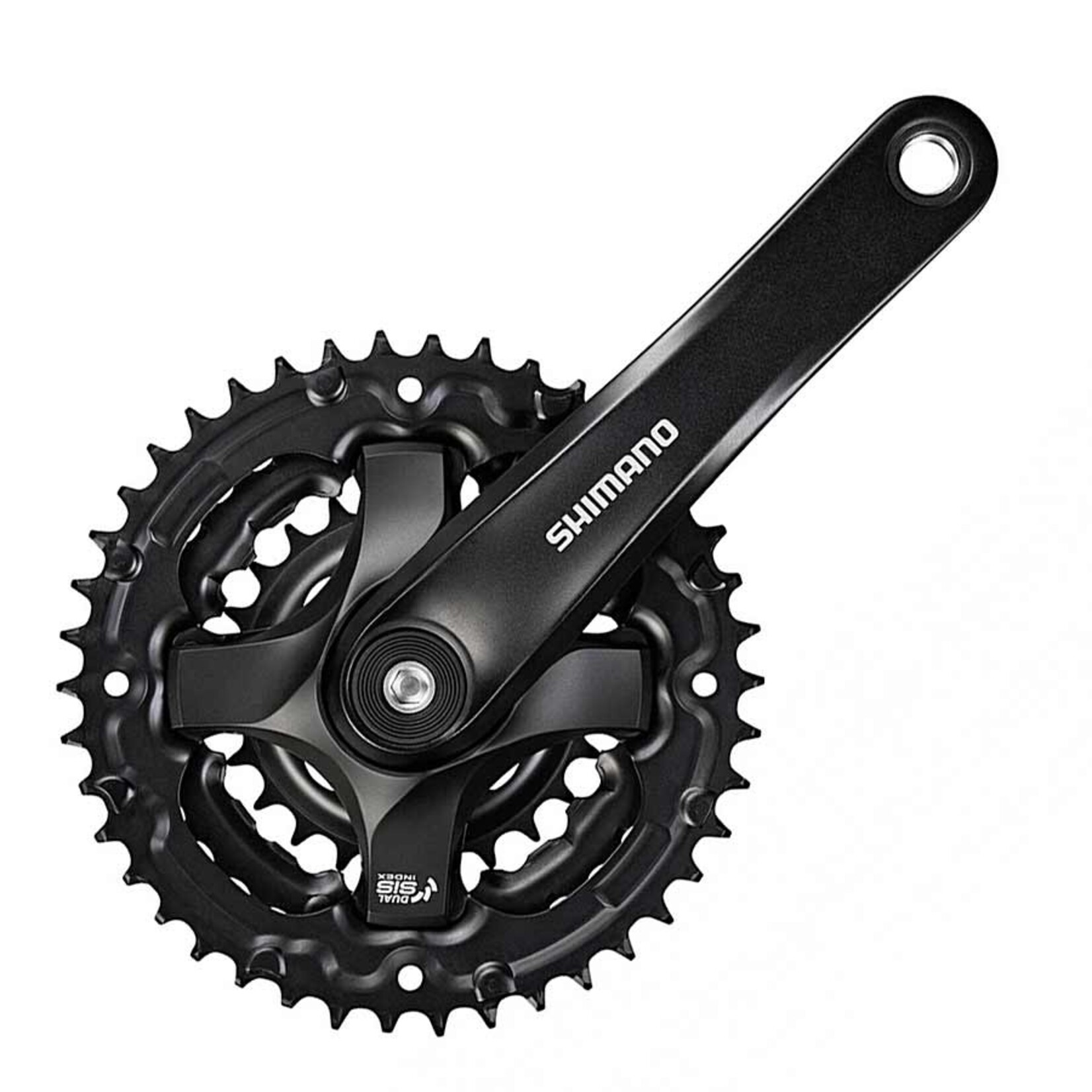 SHIMANO Shimano, FC-TY501, Crankset, 6/7/8 sp., 175mm, 24/34/42T, Riveted, Square, 47.5mm, Black