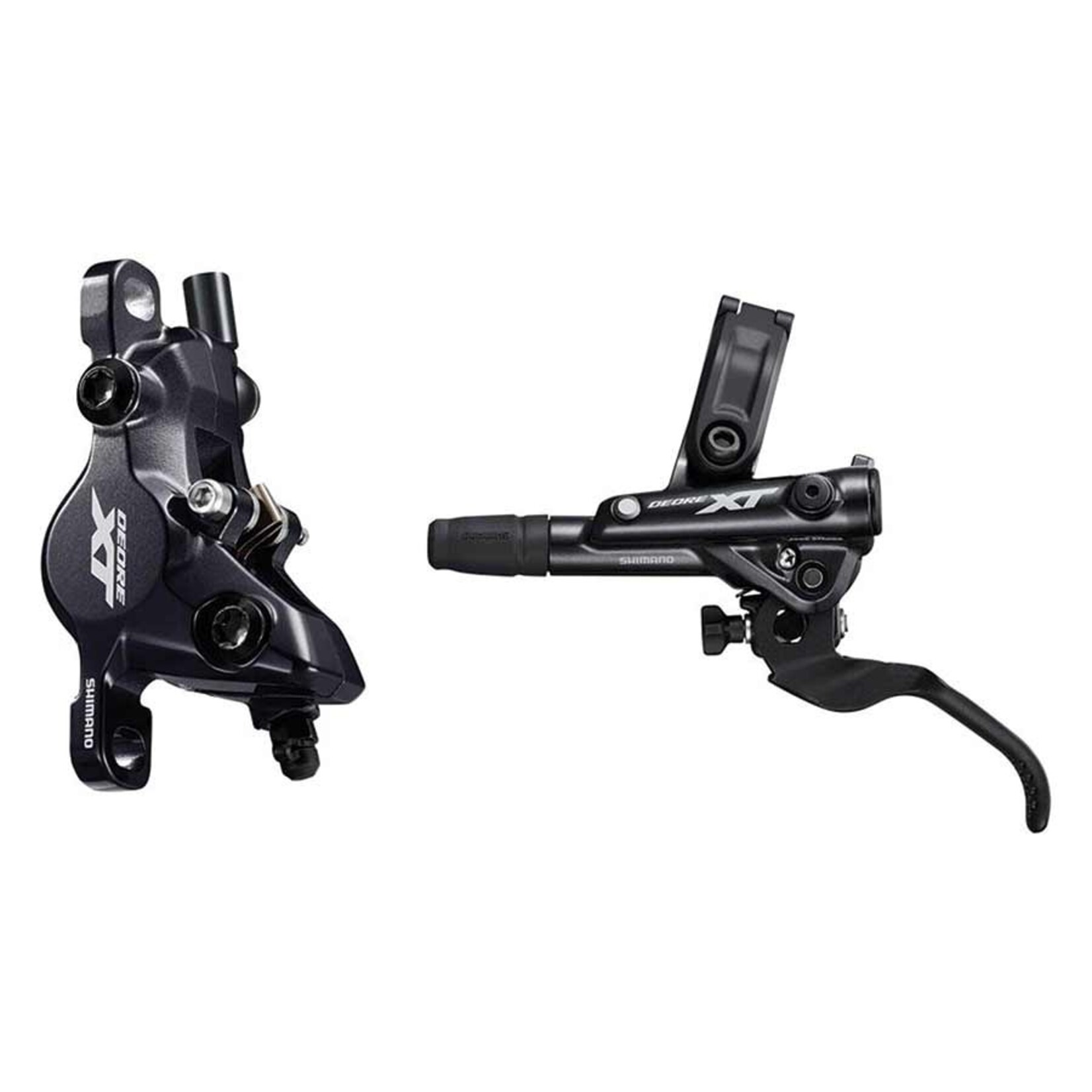 SHIMANO Shimano, XT BL/BR-M8100, MTB Hydraulic Disc Brake, Rear, Post mount, Disc: Not included, 392g, Black, Set