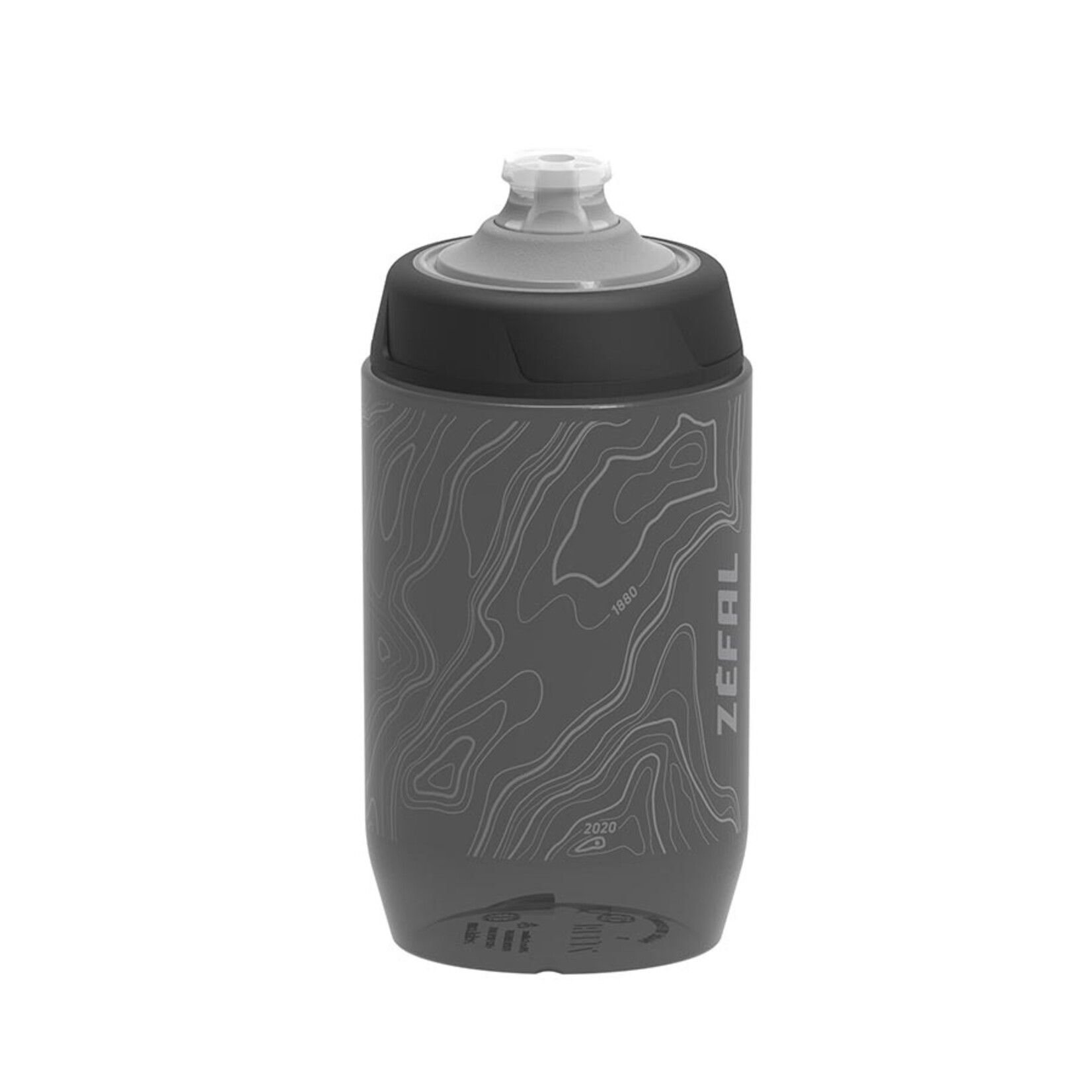 Zefal Zefal, Sense Pro 50, Water Bottle, 500ml / 17oz, Smoked Black Gray