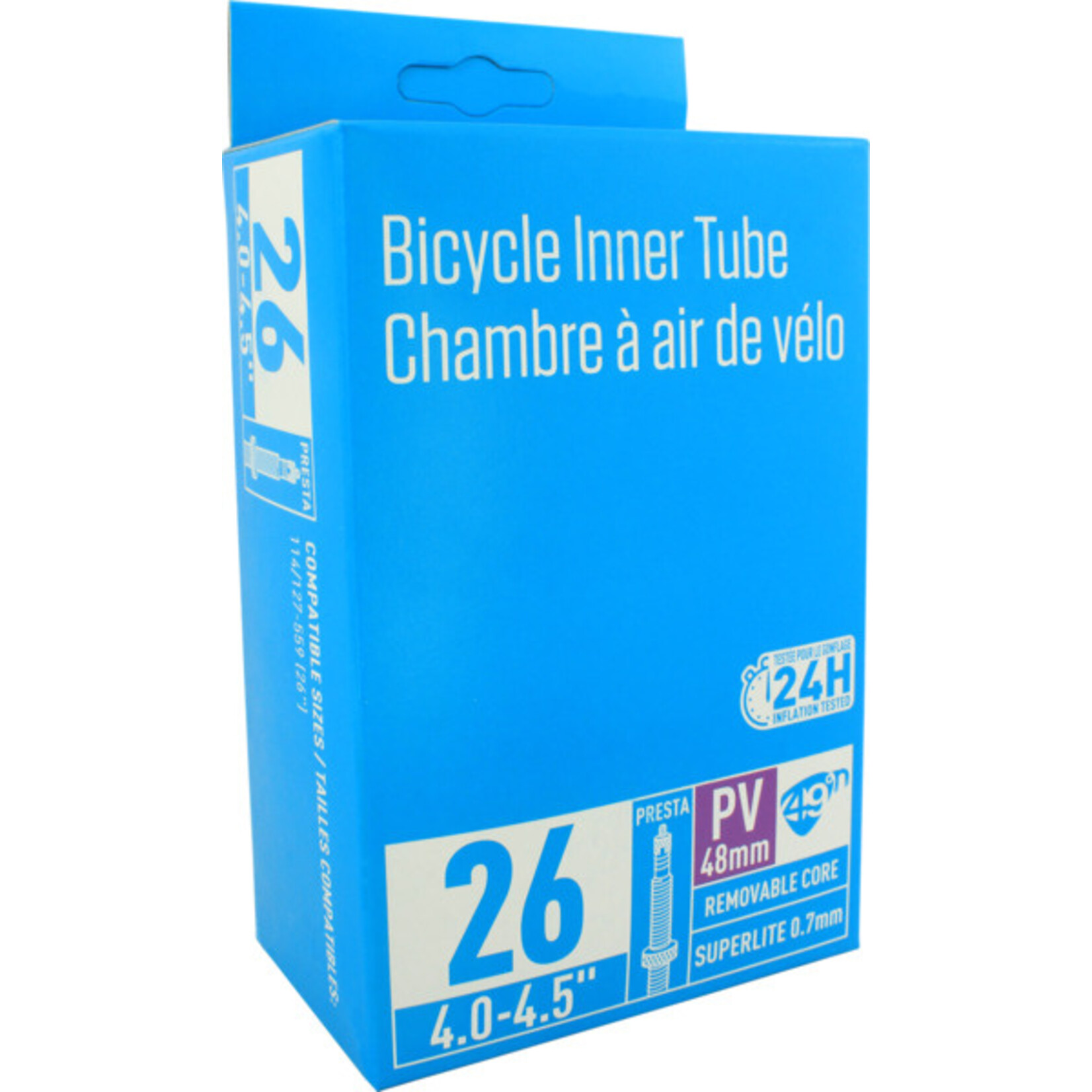 49N  FAT TUBE - PRESTA VALVE 26 X 4.0-4.5"