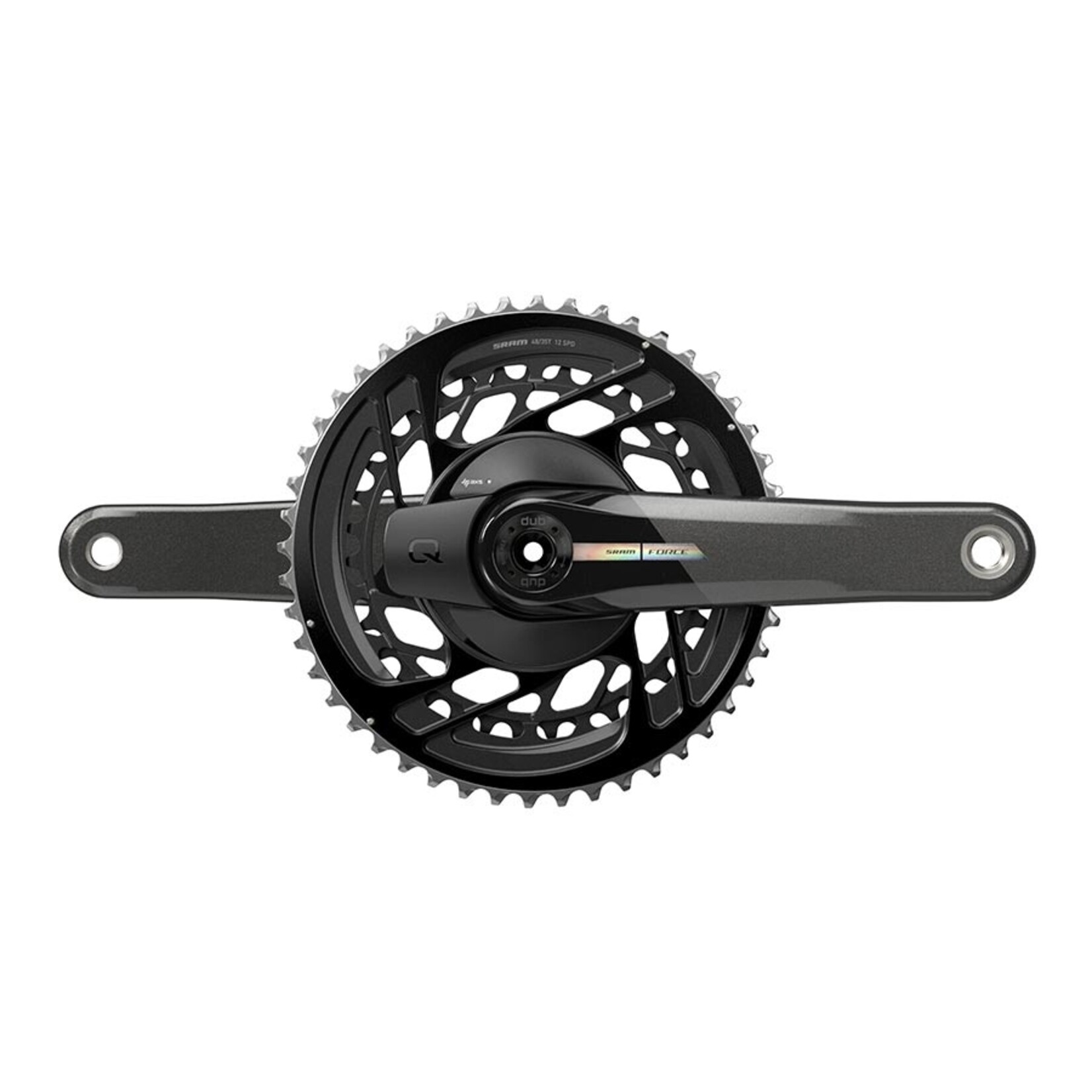 Sram SRAM, Force D2 2x, Power Meter Crankset, Speed: 12, Spindle: 28.99mm, BCD: Direct Mount, 46/33, DUB, 175mm, Black, Road Disc