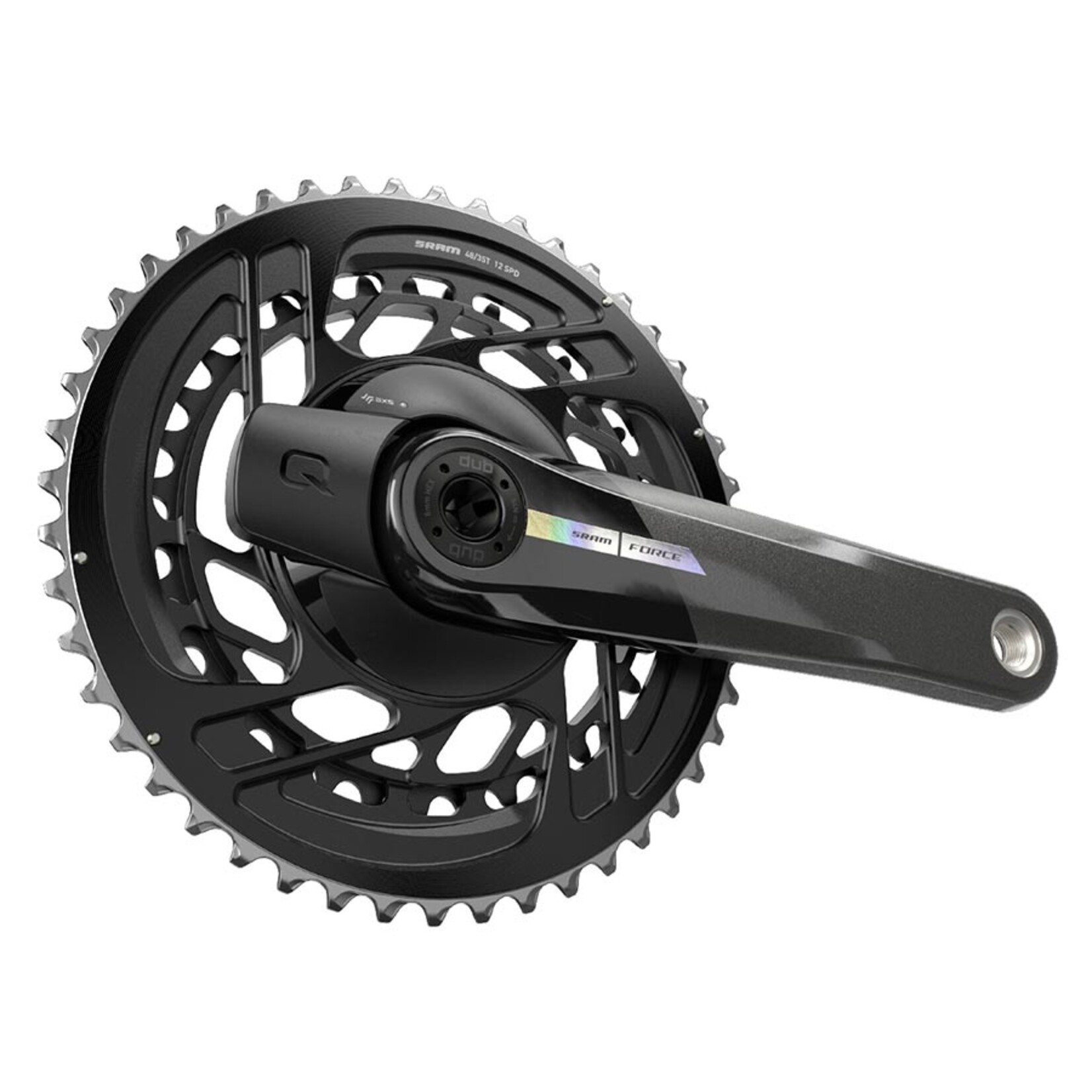 Sram SRAM, Force D2 2x, Power Meter Crankset, Speed: 12, Spindle: 28.99mm, BCD: Direct Mount, 46/33, DUB, 175mm, Black, Road Disc