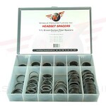Wheels Manufacturing Wheels Manufacturing, Gloss Carbon, Headset Spacer, 1-1/8'', Height: 2.5mm/5mm/10mm/15mm/20mm, Carbon, Black, 62pcs