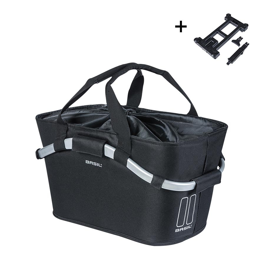 Basil, Classic Carry All, Basket, Rear, Black - Popeyes Cycle and Sports