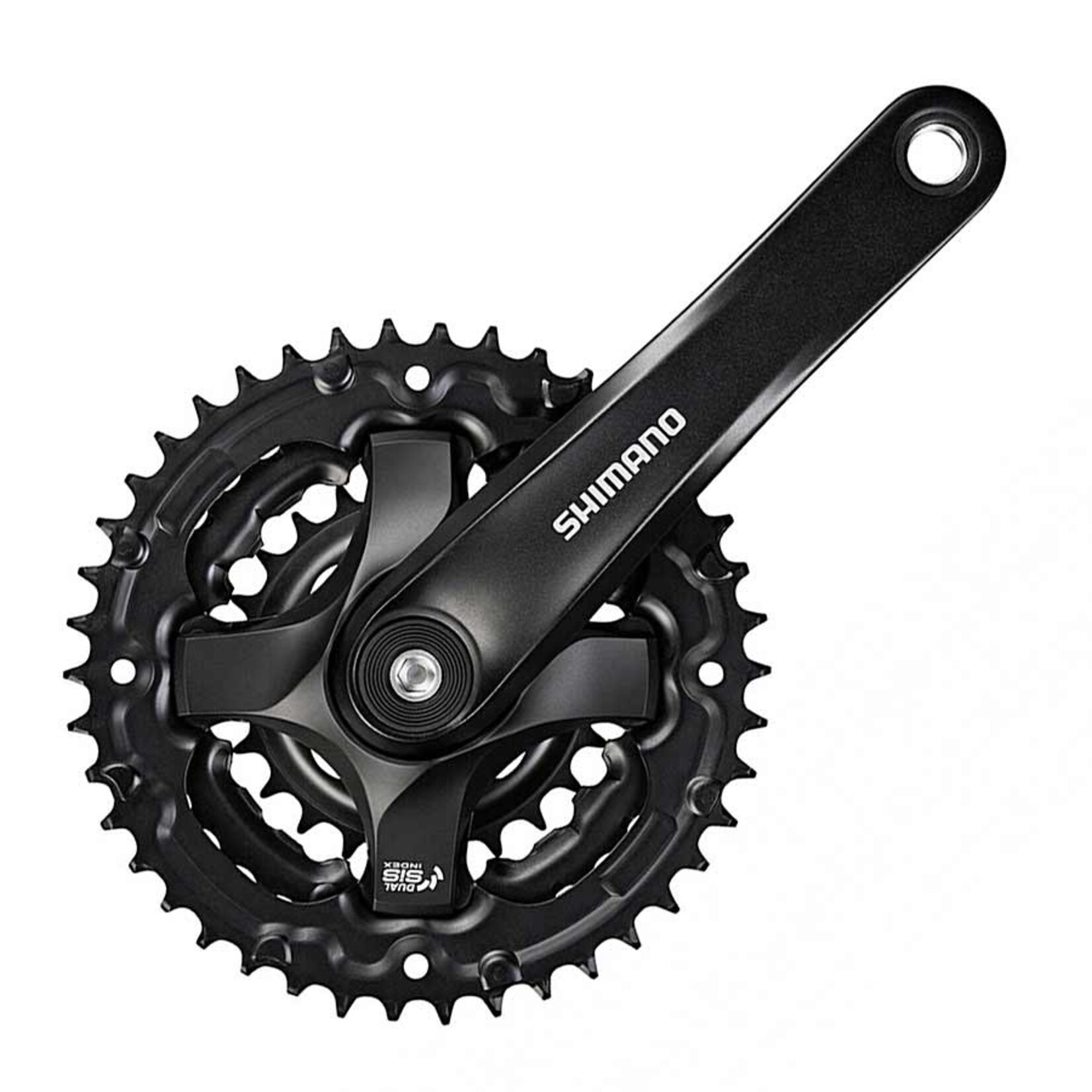 SHIMANO Shimano, FC-TY501, Crankset, 6/7/8 sp., 170mm, 24/34/42T, Riveted, Square, 47.5mm, Black