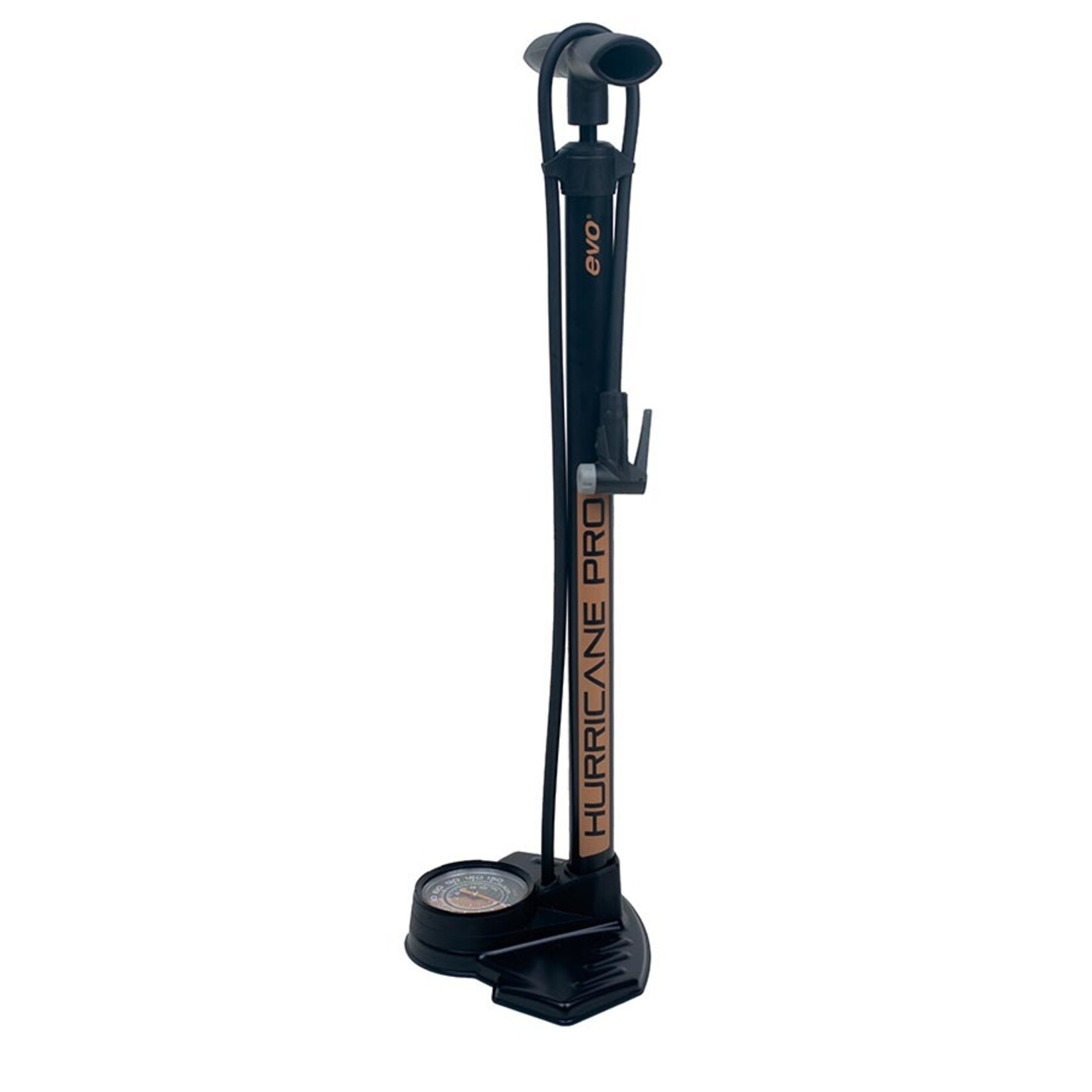 EVO EVO, Hurricane Pro, Floor Pump, SmartHead, 160psi, Black/Gold